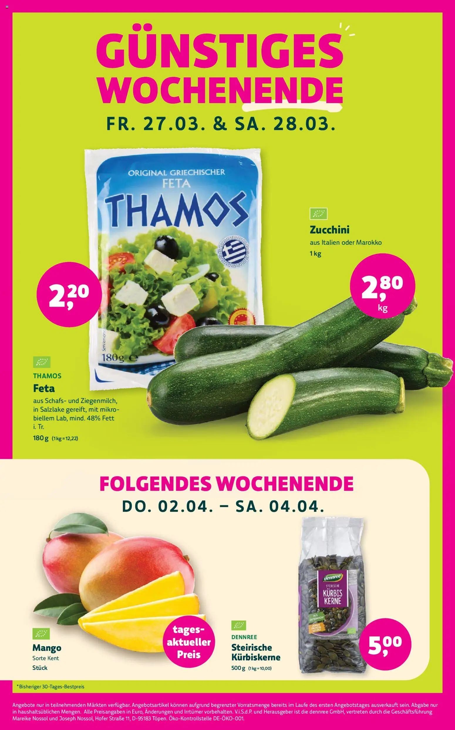 BioMarkt Prospekt 	 – gültig ab 25.03.2026 | Seite: 4 | Produkte: Feta, Mango, Kürbis, Zucchini