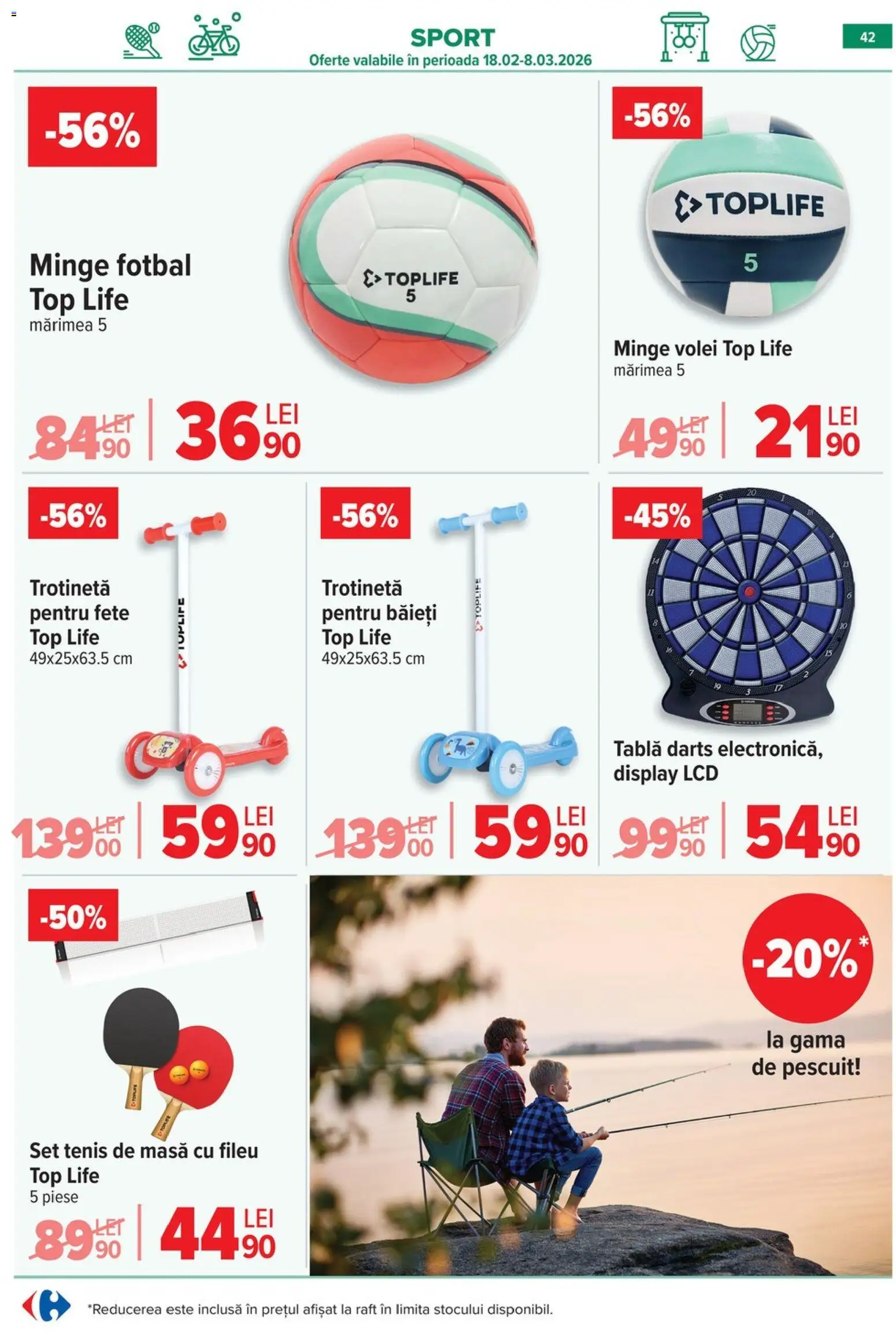 Noul catalog Carrefour – valabil de la 25.02.2026 | Pagină: 45 | Produse: Tablă, Raft, Masă, Trotinetă