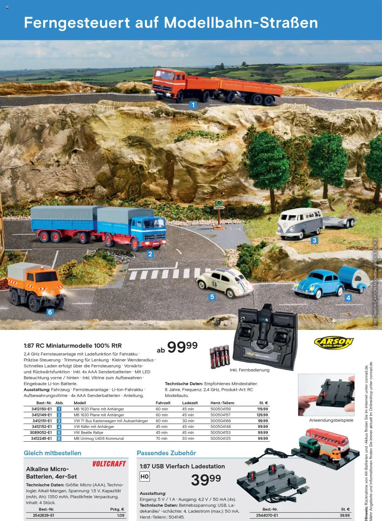 Conrad  Modellbahn Katalog - gültig ab dem 25.08.2025 | Seite: 2 | Produkte: USB, Vitrine, Batterie