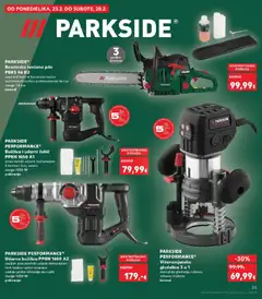 PARKSIDE® Benzinska lančana pila PBKS 46 B2, snažni 2-taktni benzinski motor automatski sustav podmazivanja lanca snaga 1,8 kw komad - Pregled kataloga iz trgovine Kaufland, vrijedi od 18.02.2026 | Stranica: 25 | Proizvodi: Pila, Bušilica, Glodalica, Parkside