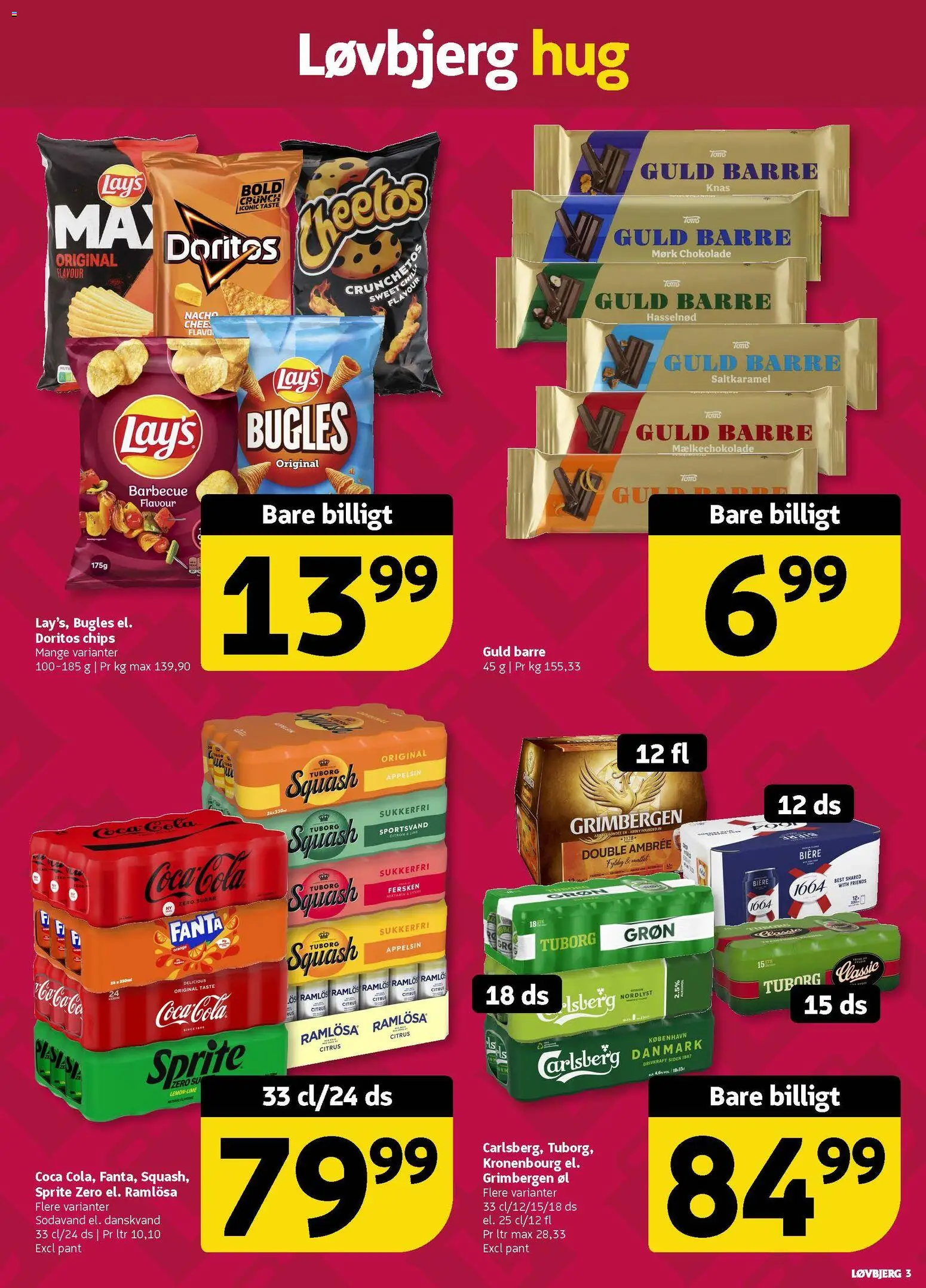 Løvbjerg tilbudsavis – gyldig fra 17.04.2026 | Side: 3 | Produkter: Chokolade, Øl, Fanta, Cola