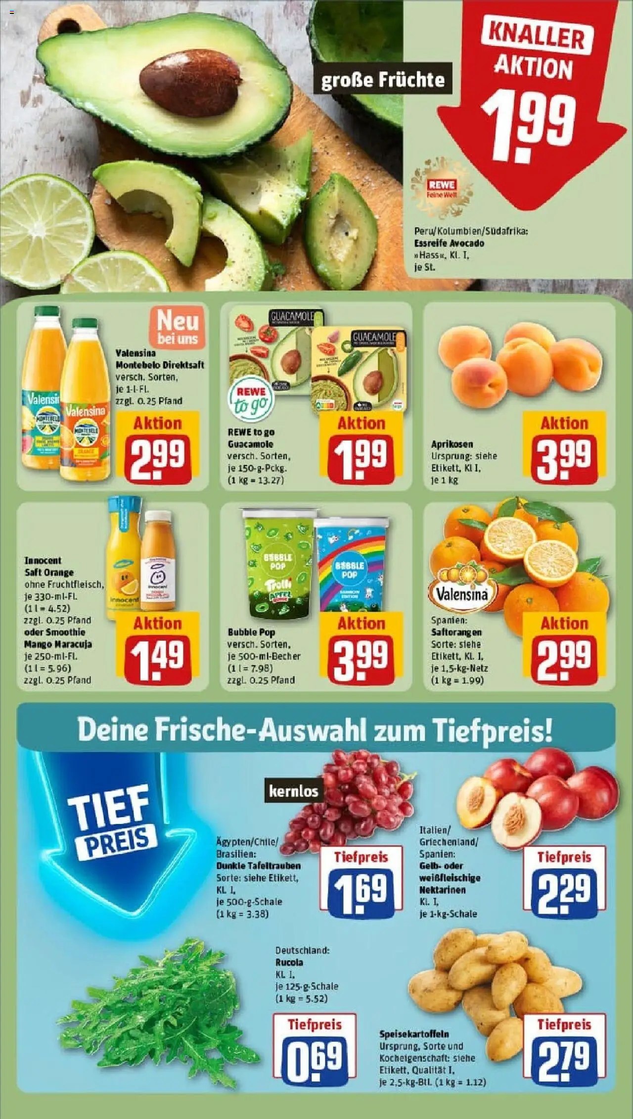 Rewe prospekt Mönchengladbach	 - gültig ab dem 22.06.2025 | Seite: 6 | Produkte: Nektarinen, Rucola, Äpfel, Avocado