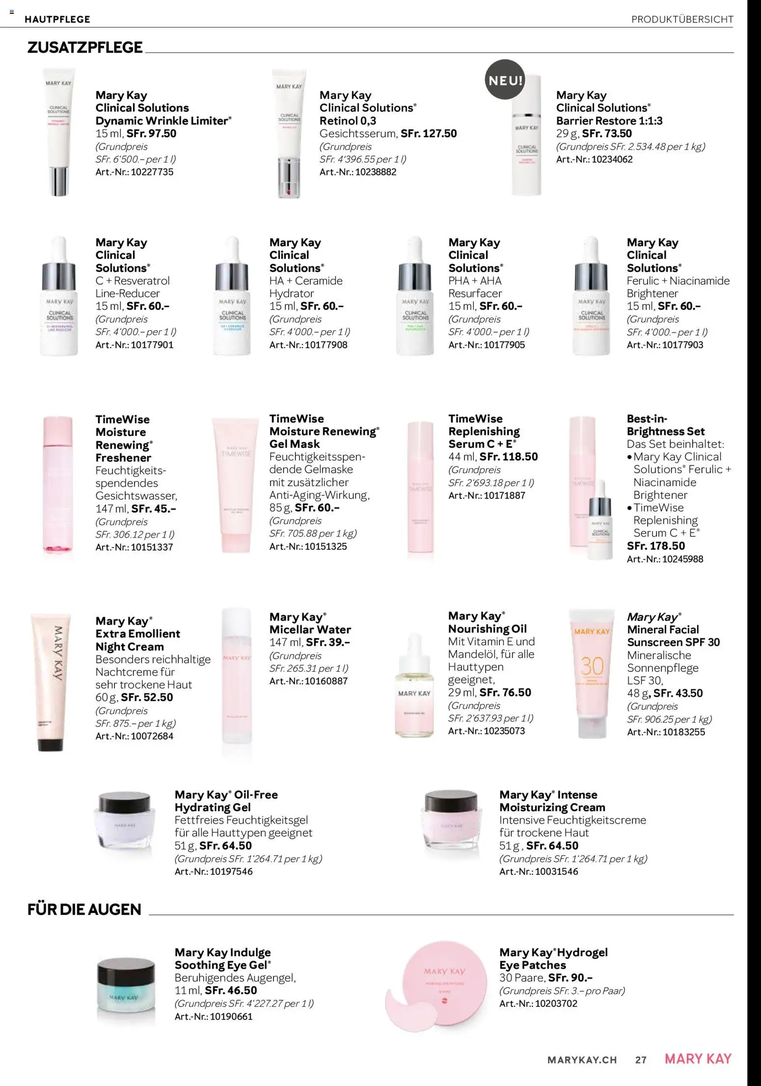 Mary Kay Aktionen – gültig ab 16.01.2026 | Seite: 27 | Produkte: Serum, Nachtcreme