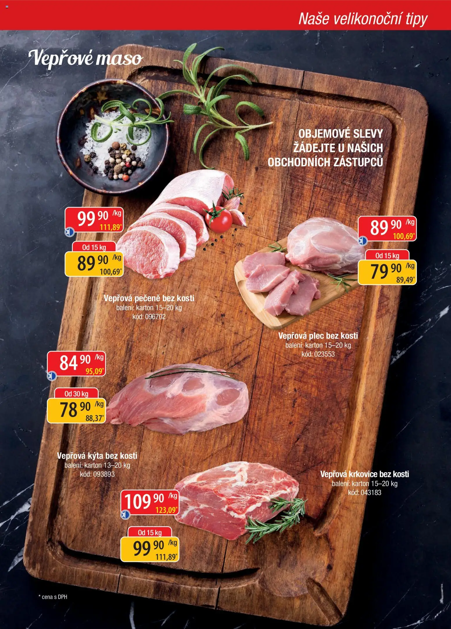 Astur & Qanto leták - Velkoobchod fresh 04/2026 od 01.04.2026 | Strana: 3 | Produkty: Vepřová pečeně, Vepřové maso, Krkovice bez kosti, Kýta