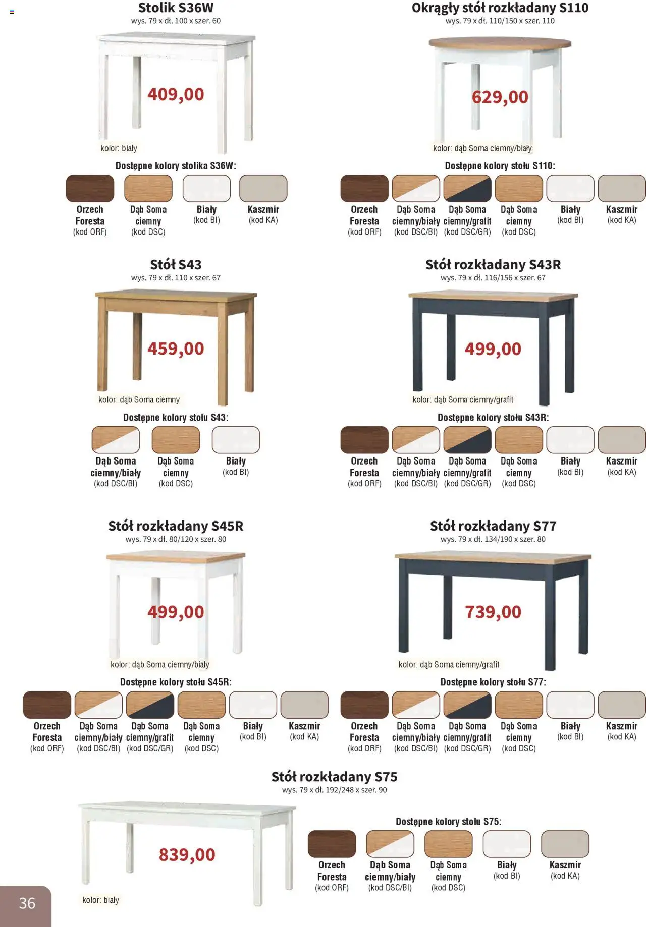 Bodzio Katalog od 01.10.2025 | Strona: 36 | Produkty: Stół