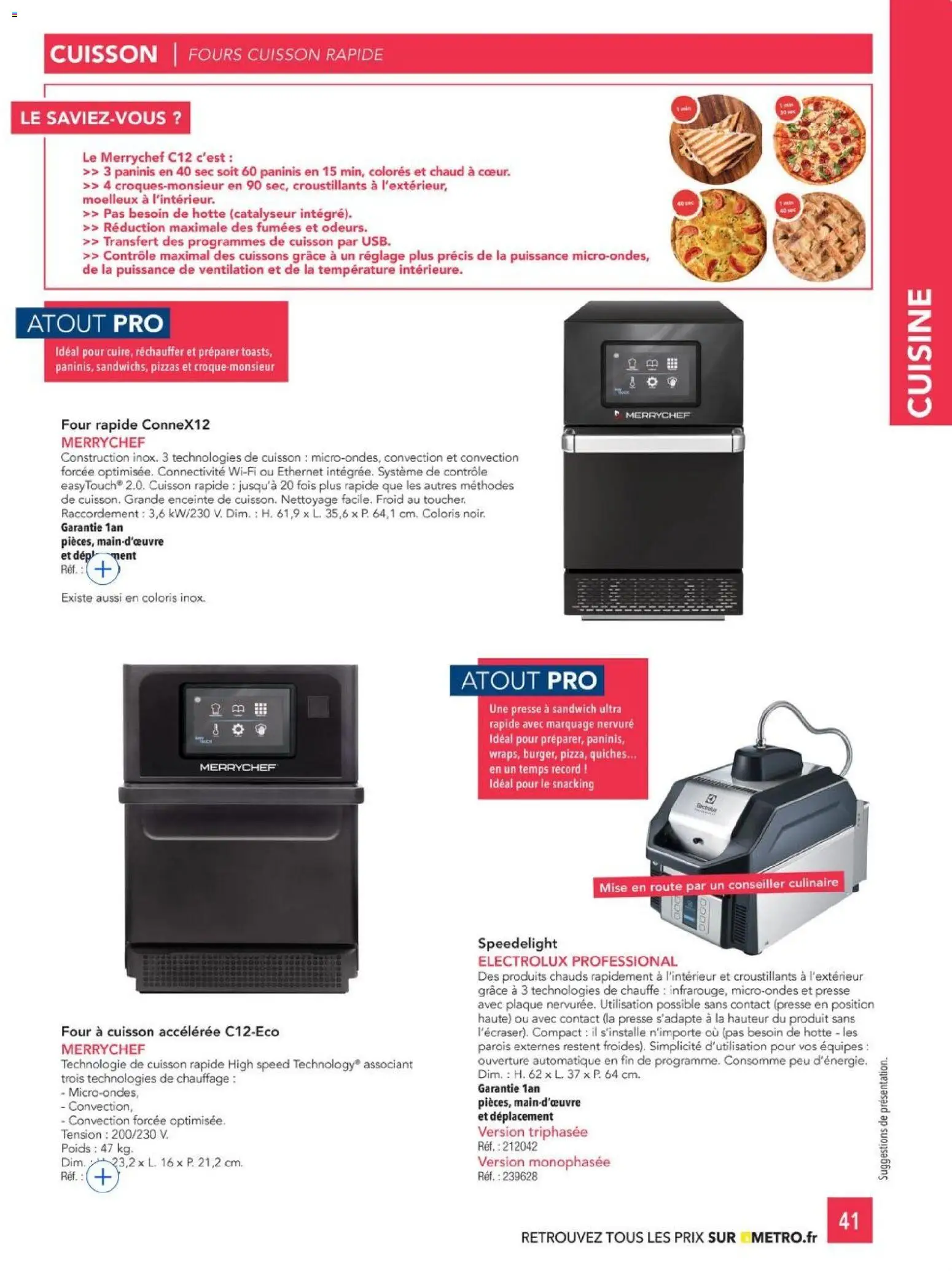 {H1} | Page: 41 | Produits: Enceinte, Four, Poids, Sandwich