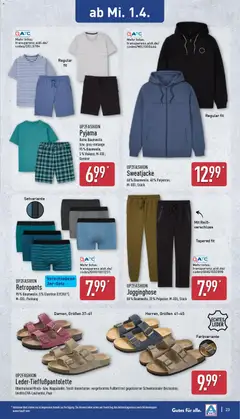 Aldi Prospekt 	 ab 30.03.2026 gültig | Seite: 24 | Produkte: Jogginghose, Up2fashion, Sweatjacke, Pyjama