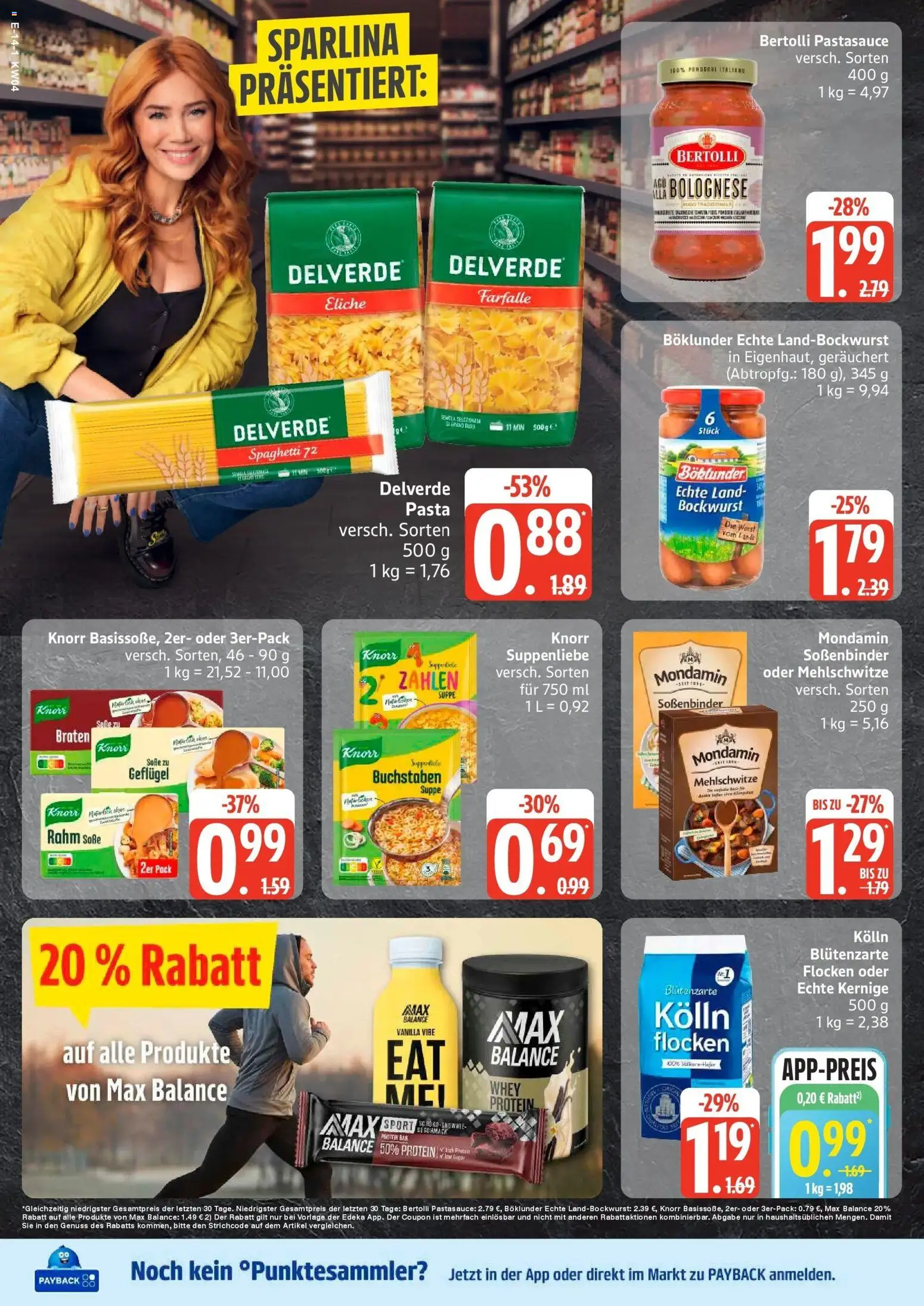 Edeka prospekt Rostock	 – gültig ab 18.01.2026 | Seite: 18 | Produkte: Kolln, Soße, Pasta, Flocken