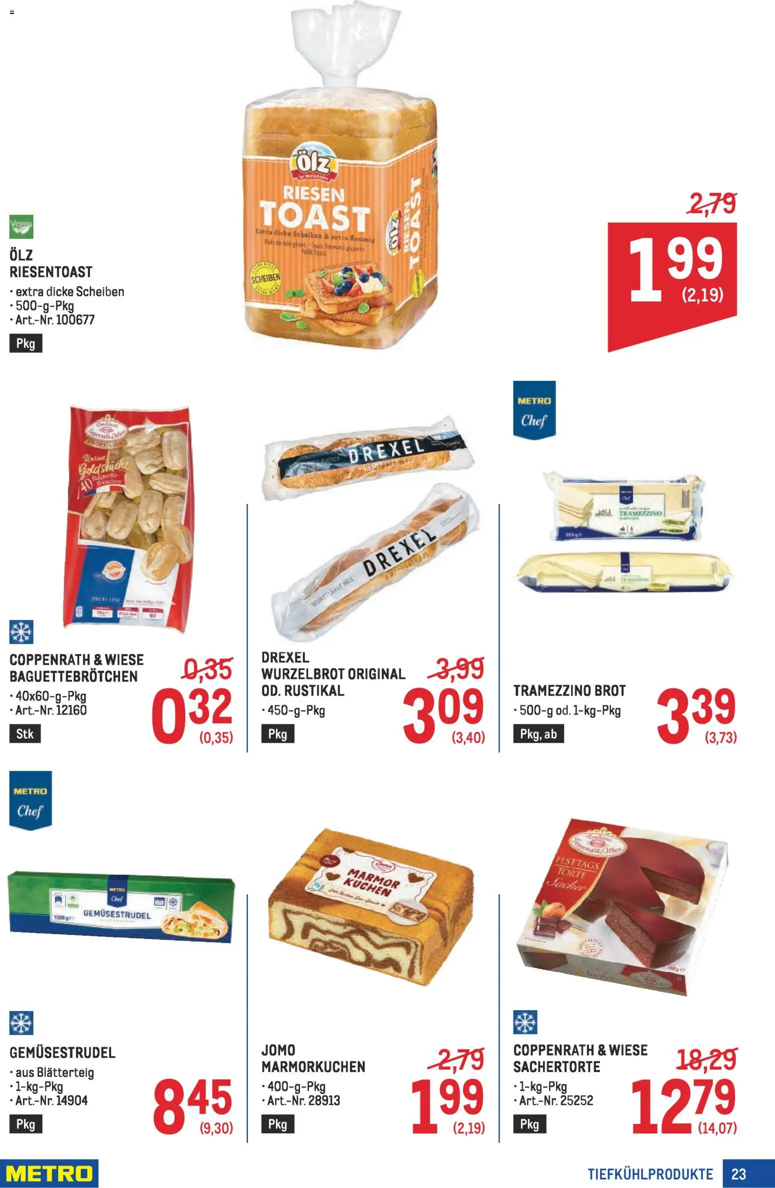 Metro Profi gültig ab 08.01.2026 | Seite: 23 | Produkte: Jääkaappipakastin, Brot