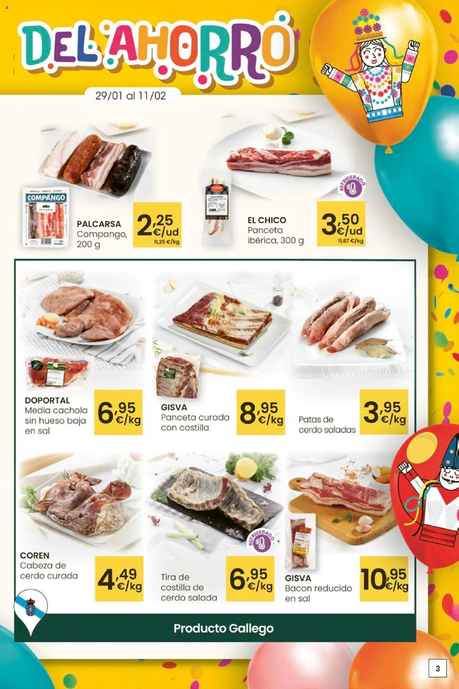 Eroski - Carnaval del ahorro │ válido desde el 29.01.2026 | Página: 3 | Productos: Ηλεκτρικός φούρνος, Cerdo