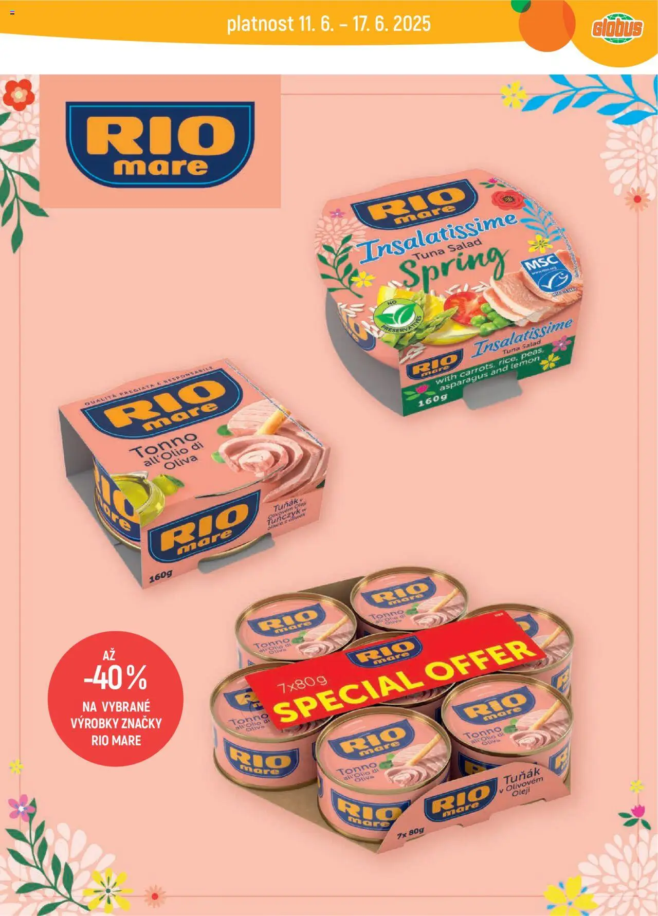 Globus leták - Ostrava od 11.06.2025 | Strana: 29 | Produkty: Tuňák, Oleje, Globus, Rio mare