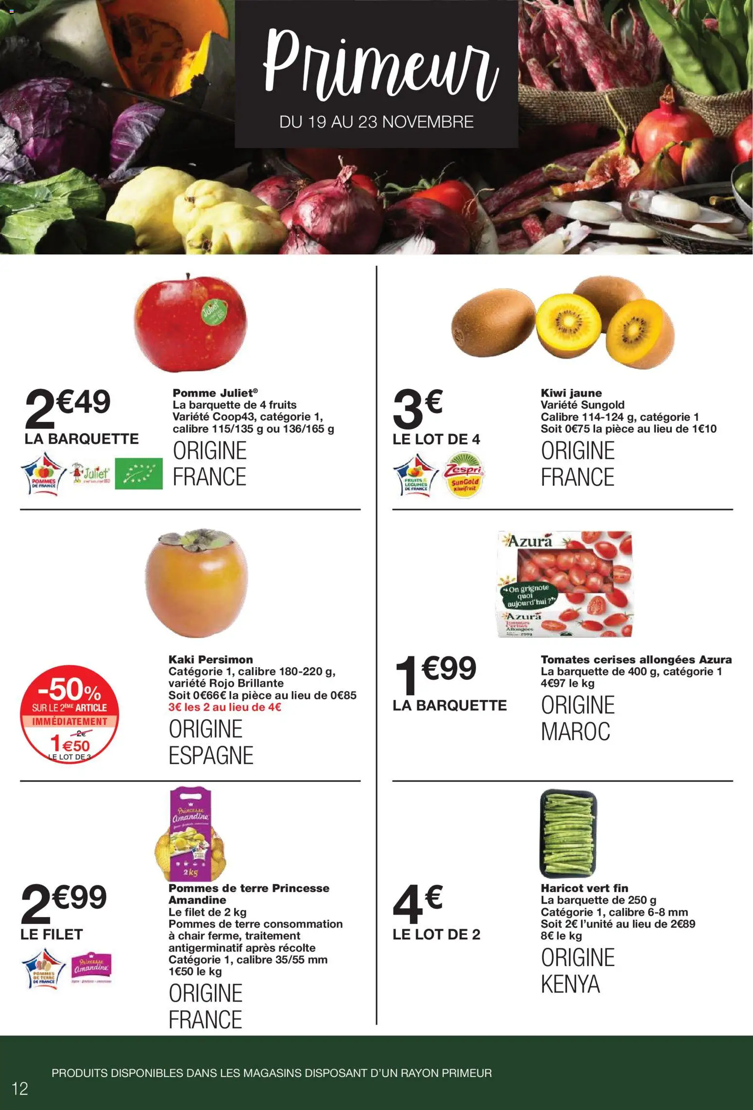 {H1} | Page: 12 | Produits: Kaki, Tomates, Kiwi, Pommes de terre