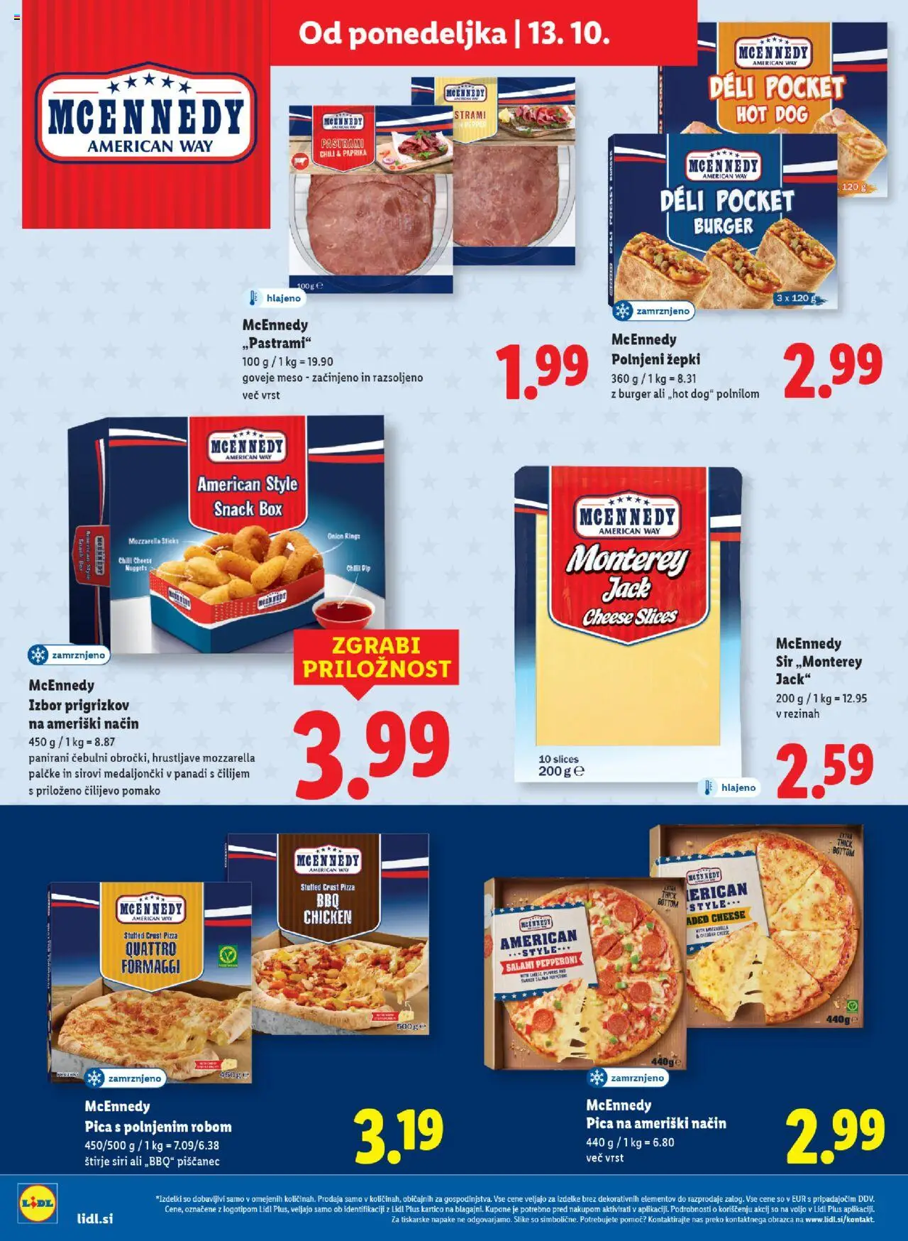 Novi Lidl katalog ponudbe – veljaven od 09.10.2025 | Stran: 44 | Izdelki: Sir, Pica, Cheddar, Goveje meso