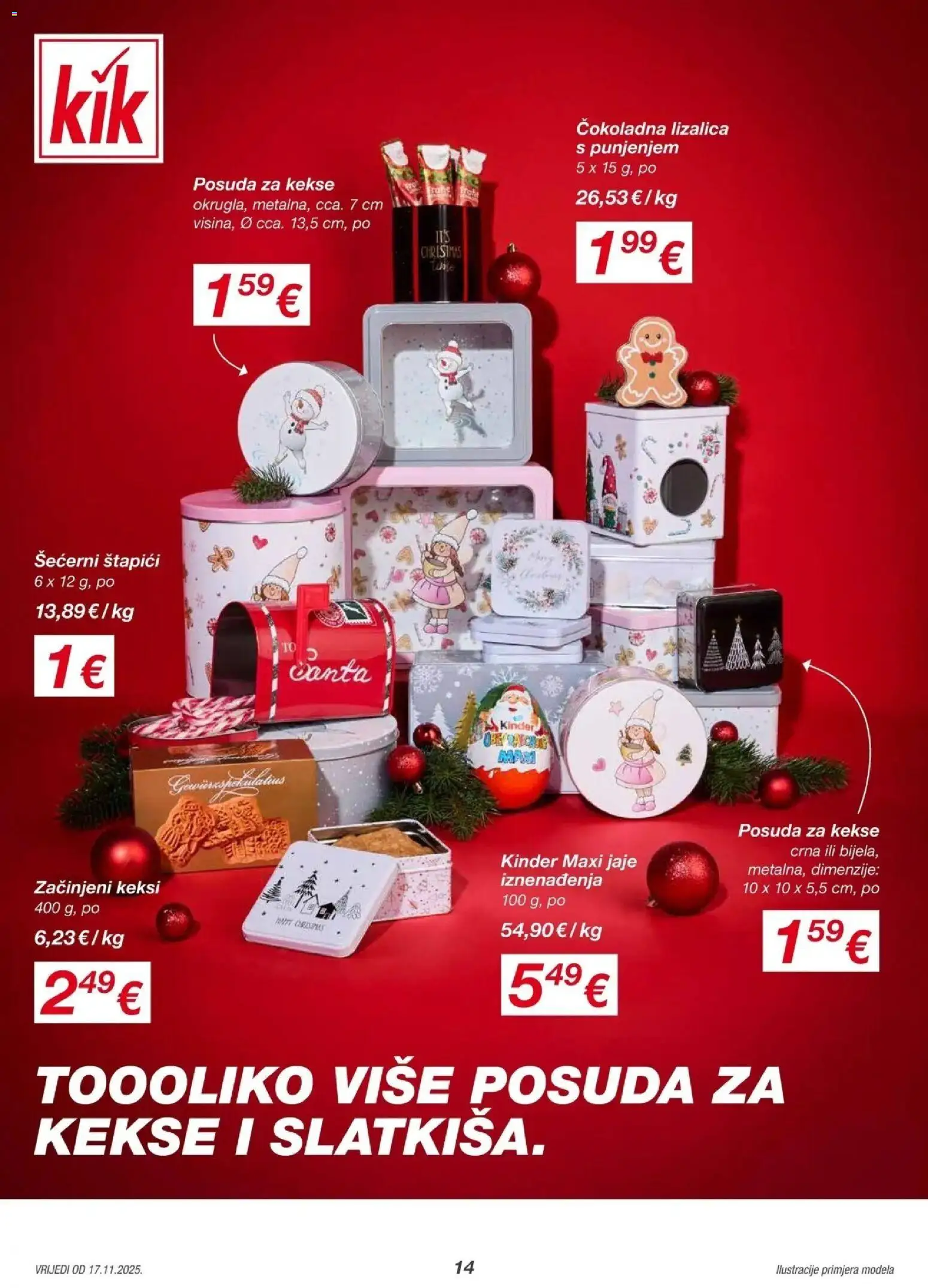 Kik katalog | vrijedi od 16.11.2025 | Stranica: 14 | Proizvodi: Keksi, Štapići