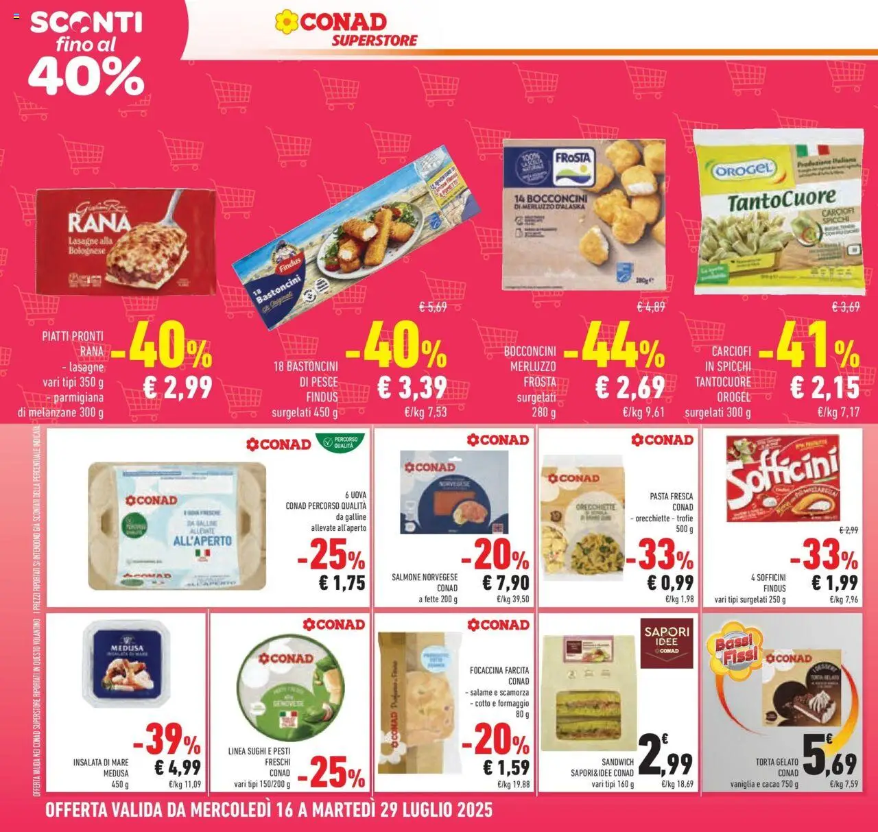 Volantino Conad del 15.07.2025 | Pagina: 16 | Prodotti: Gelato, Pasta, Pesto, Melanzane