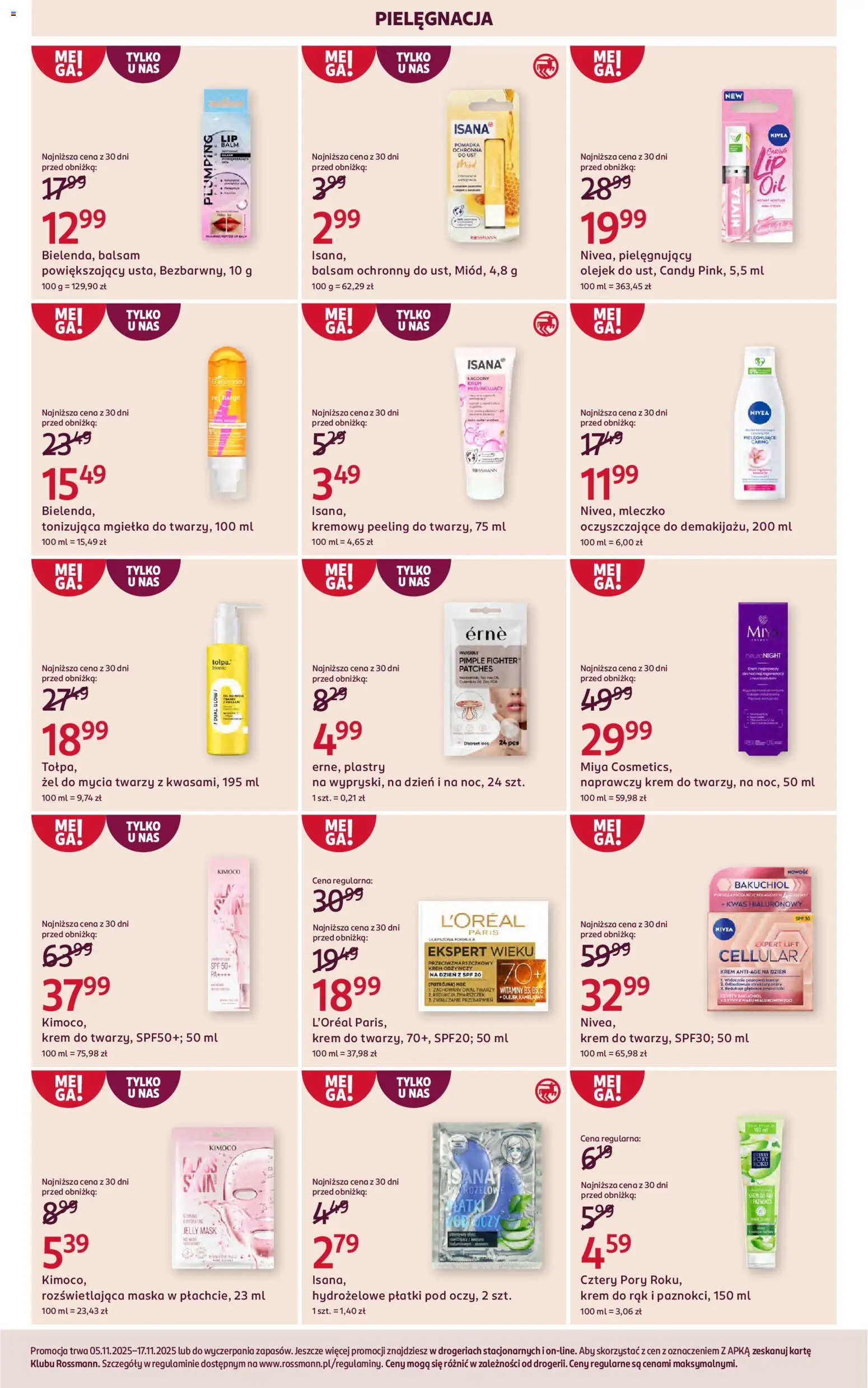 Rossmann Gazetka od 05.11.2025 | Strona: 6 | Produkty: Pomadka, Płatki, Krem do rąk, Krem