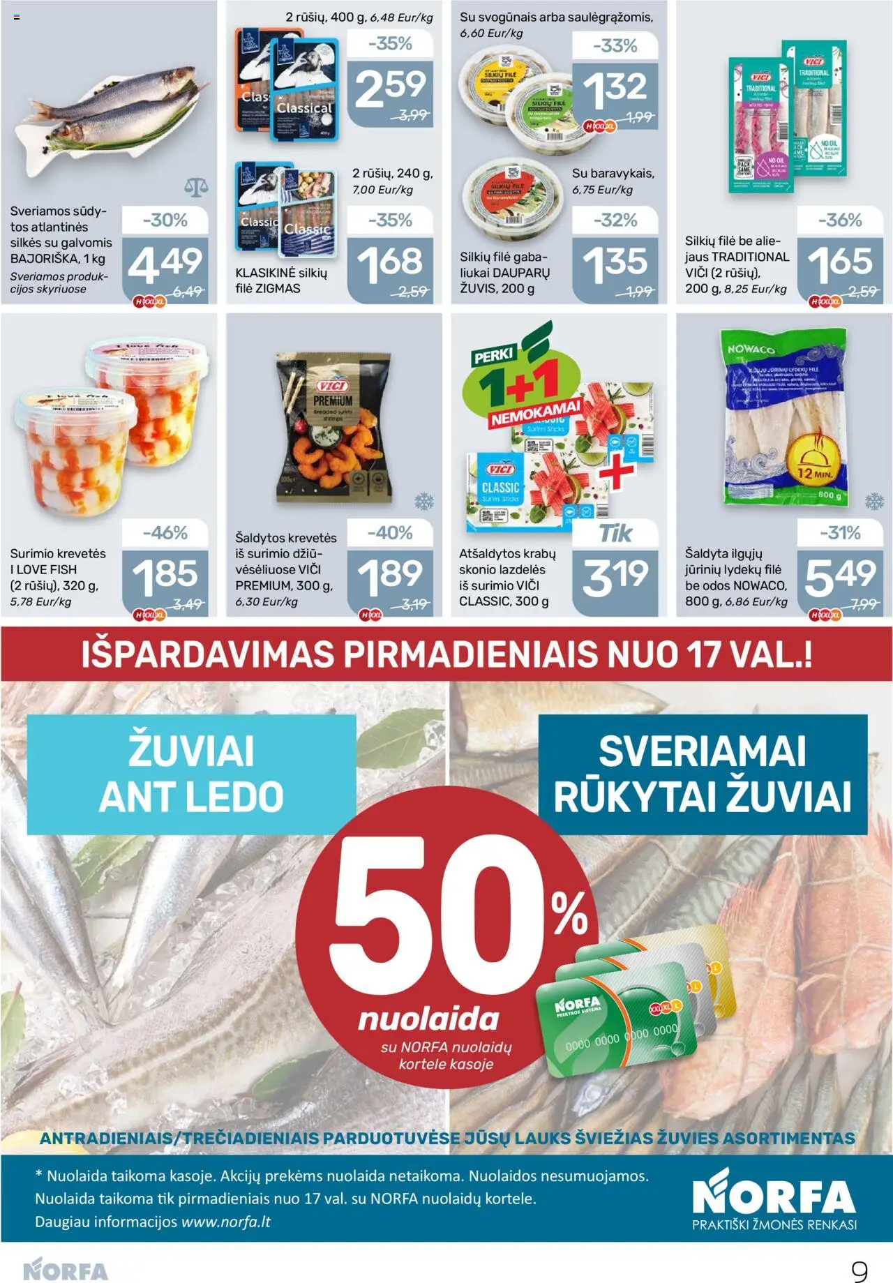 NORFA akcijos nuo 02.10.2025 | Puslapis: 9 | Prekių: Silkių filė