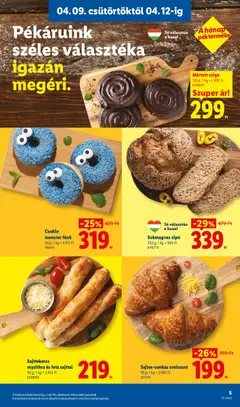 Sajtos-sonkás croissant, 95 g sajtos-sonkás croissant - amely érvényes a következő dátumtól: 09.04.2026 | Oldal: 5