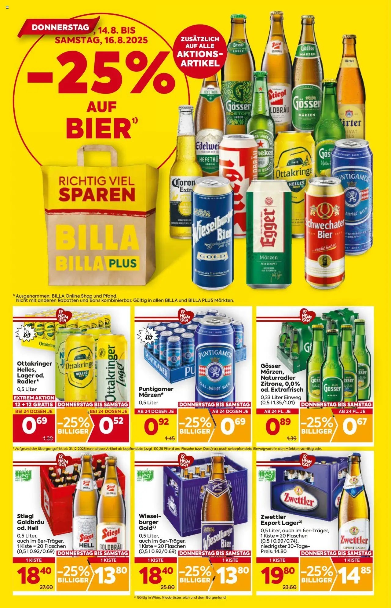 Billa Flugblatt - Burgenland gültig ab 14.08.2025 | Seite: 2 | Produkte: Bier