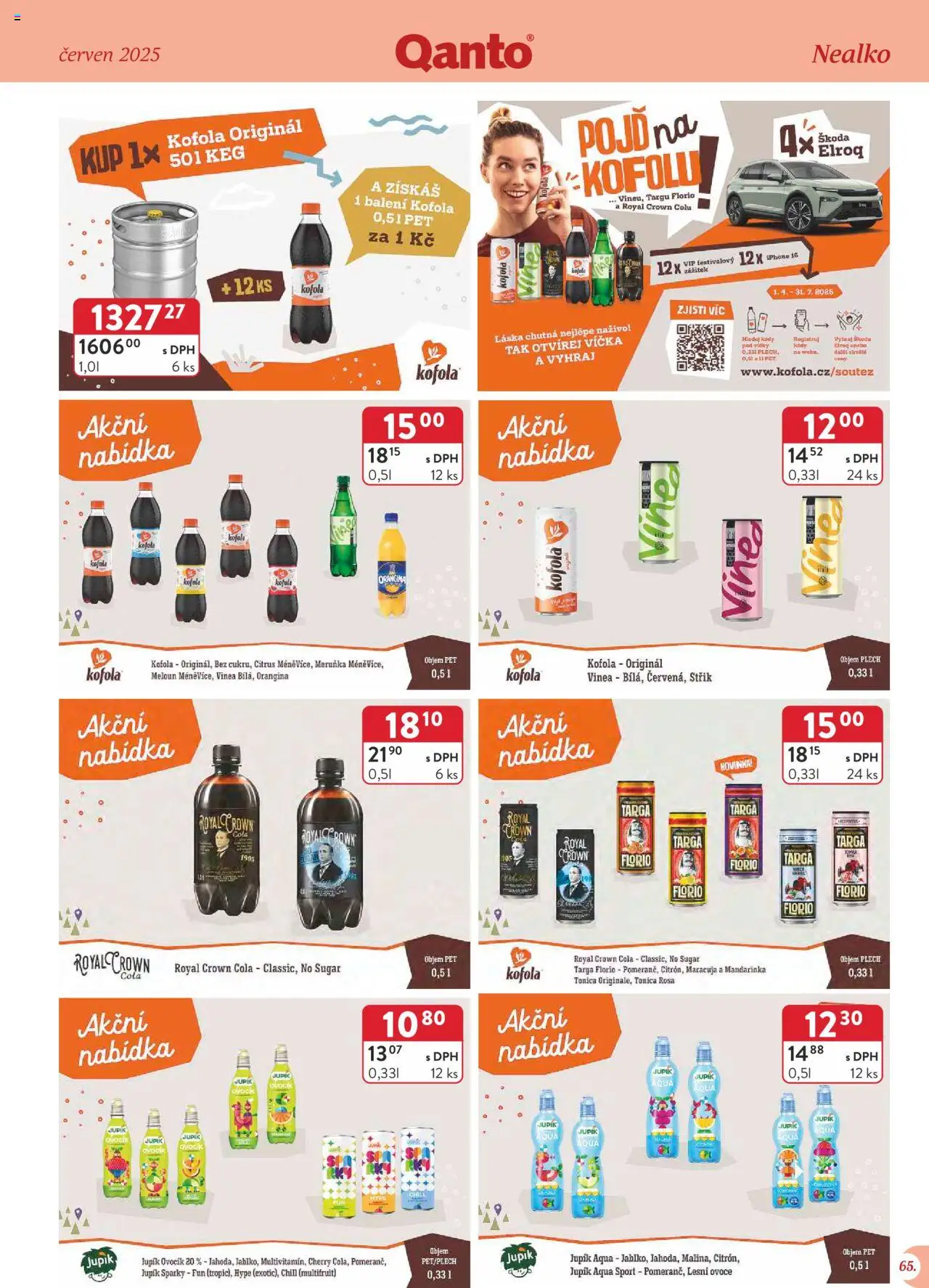 Astur & Qanto leták - Velkoobchod 06/2025 od 01.06.2025 | Strana: 65 | Produkty: Royal Crown Cola, Plech, Kofola, Vinea