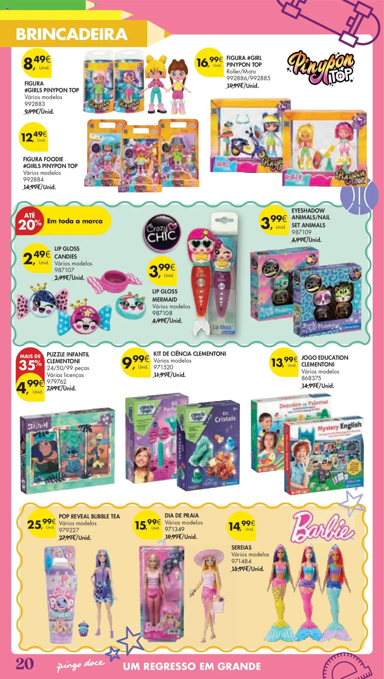 Pingo Doce Regresso às Aulas Hipers │ válido de 05.08.2025 | Página: 20 | Produtos: Gloss, Top