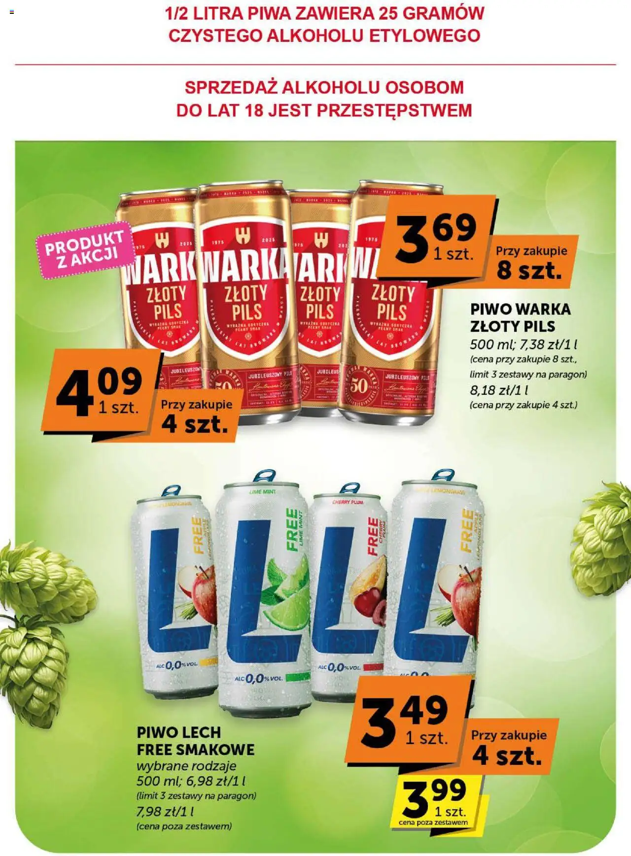 Groszek Gazetka - Minimarket od 21.08.2025 | Strona: 25 | Produkty: Warka, Piwo Warka, Piwo