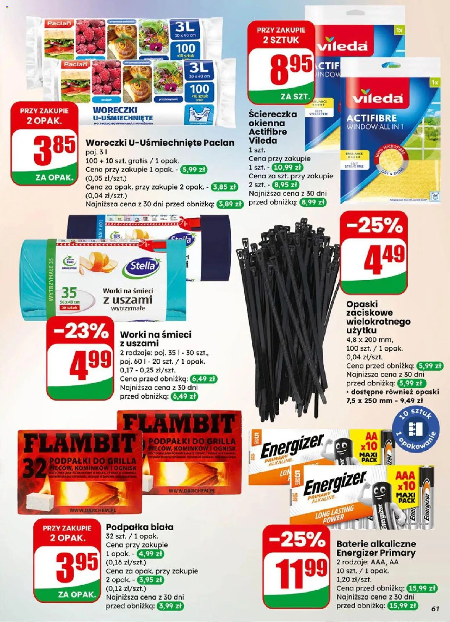 Dino Gazetka od 14.01.2026 | Strona: 61 | Produkty: Starter, Baterie, Vileda