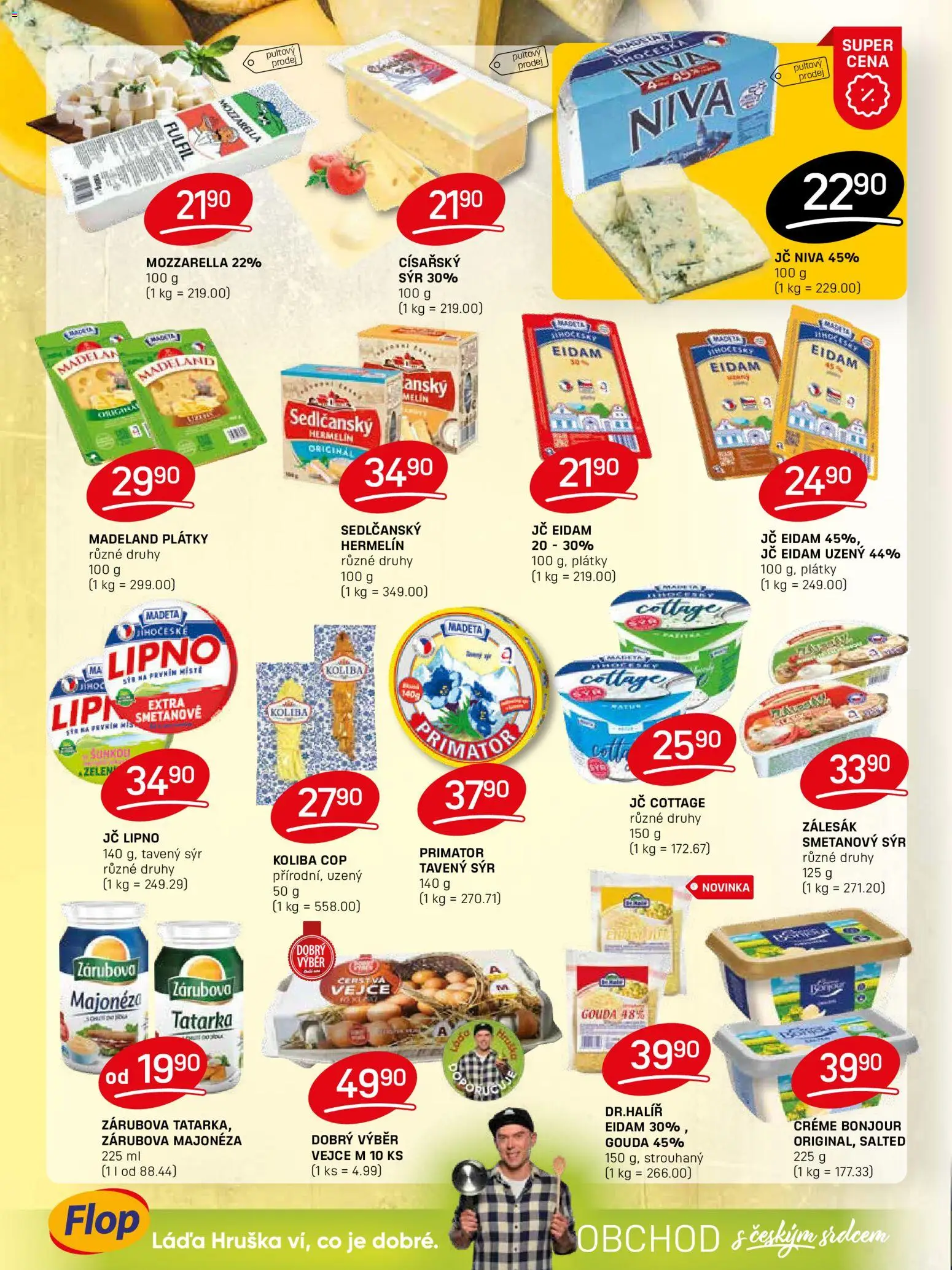 Flop leták od 05.11.2025 | Strana: 4 | Produkty: Sedlčanský Hermelín, Gouda, Sýr, Hermelín