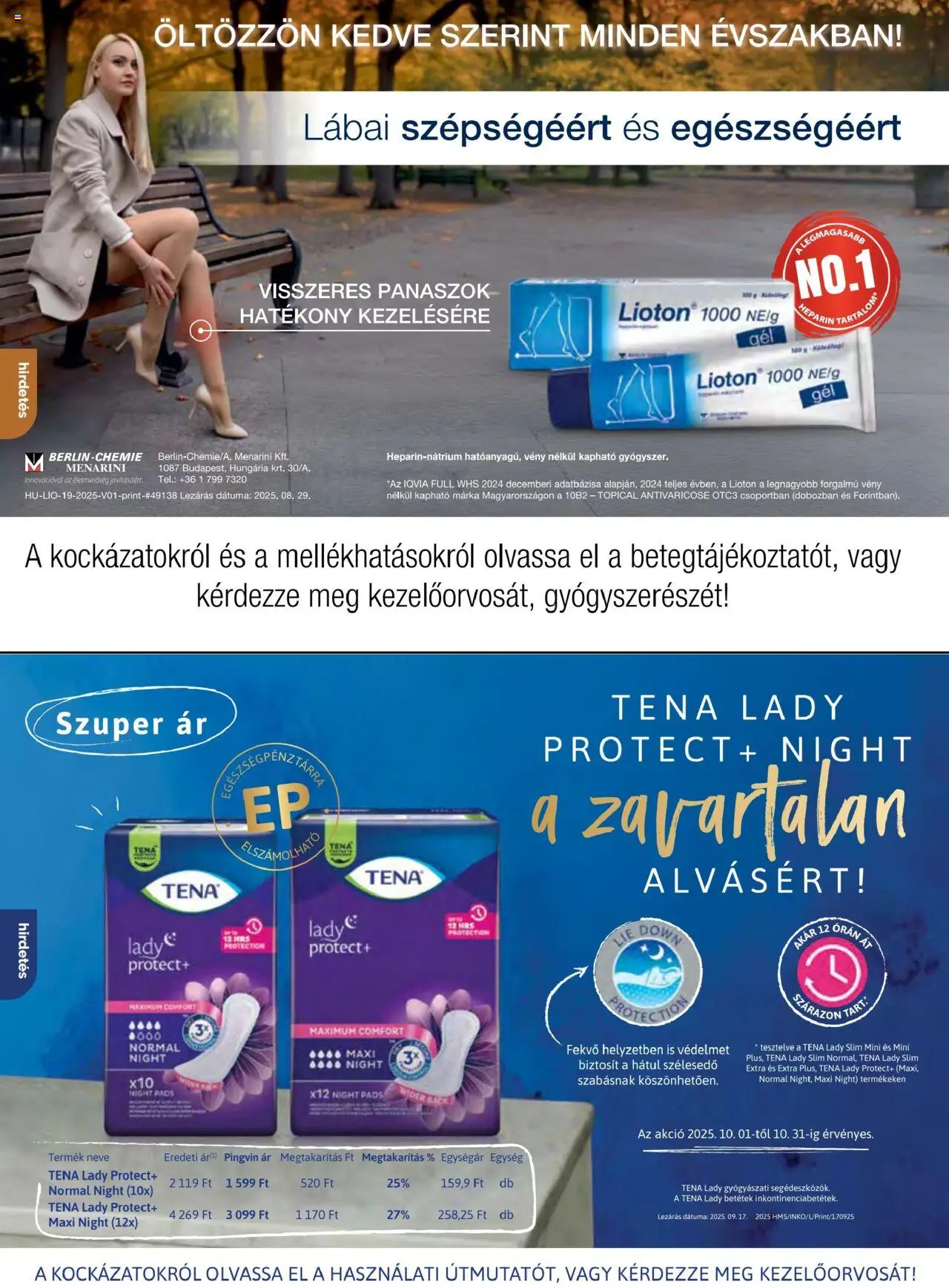 Pingvin Patika akciós ujság - amely érvényes a következő dátumtól: 01.10.2025 | Oldal: 8