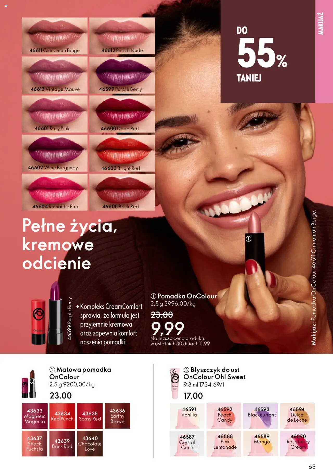 Oriflame Katalog 13 2025 od 07.09.2025 | Strona: 65 | Produkty: Mango, Magnetic, Makijaż, Błyszczyk