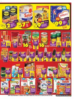 Shoprite specials catalogue – valid from 23.02.2026 | Page: 7 | Products: Flour, Chutney, Vegetables, Sauce