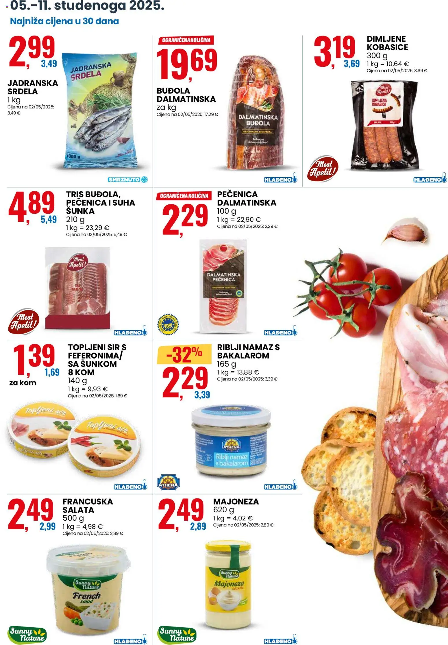 Eurospin katalog | vrijedi od 05.11.2025 | Stranica: 3 | Proizvodi: Sir, Srdela, Salata, Namaz