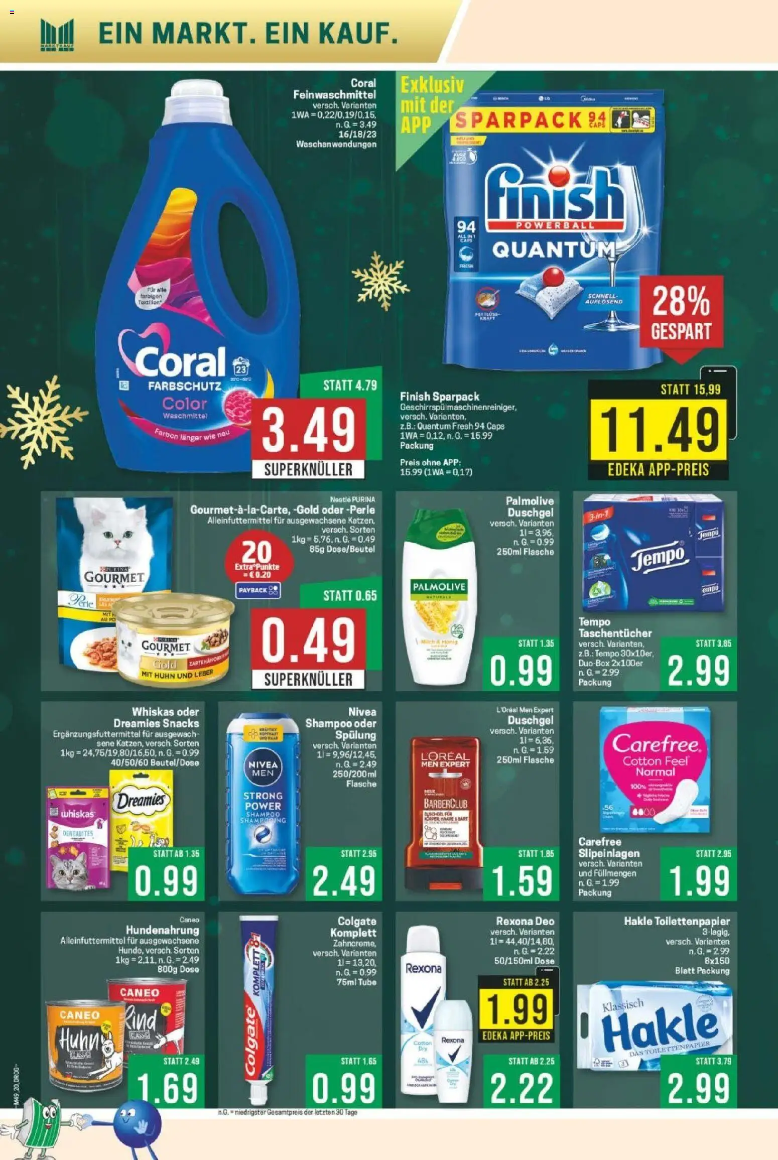 Marktkauf Prospekt 	 – gültig ab 01.12.2025 | Seite: 20 | Produkte: Coral, Spülung, Duschgel, Tempo