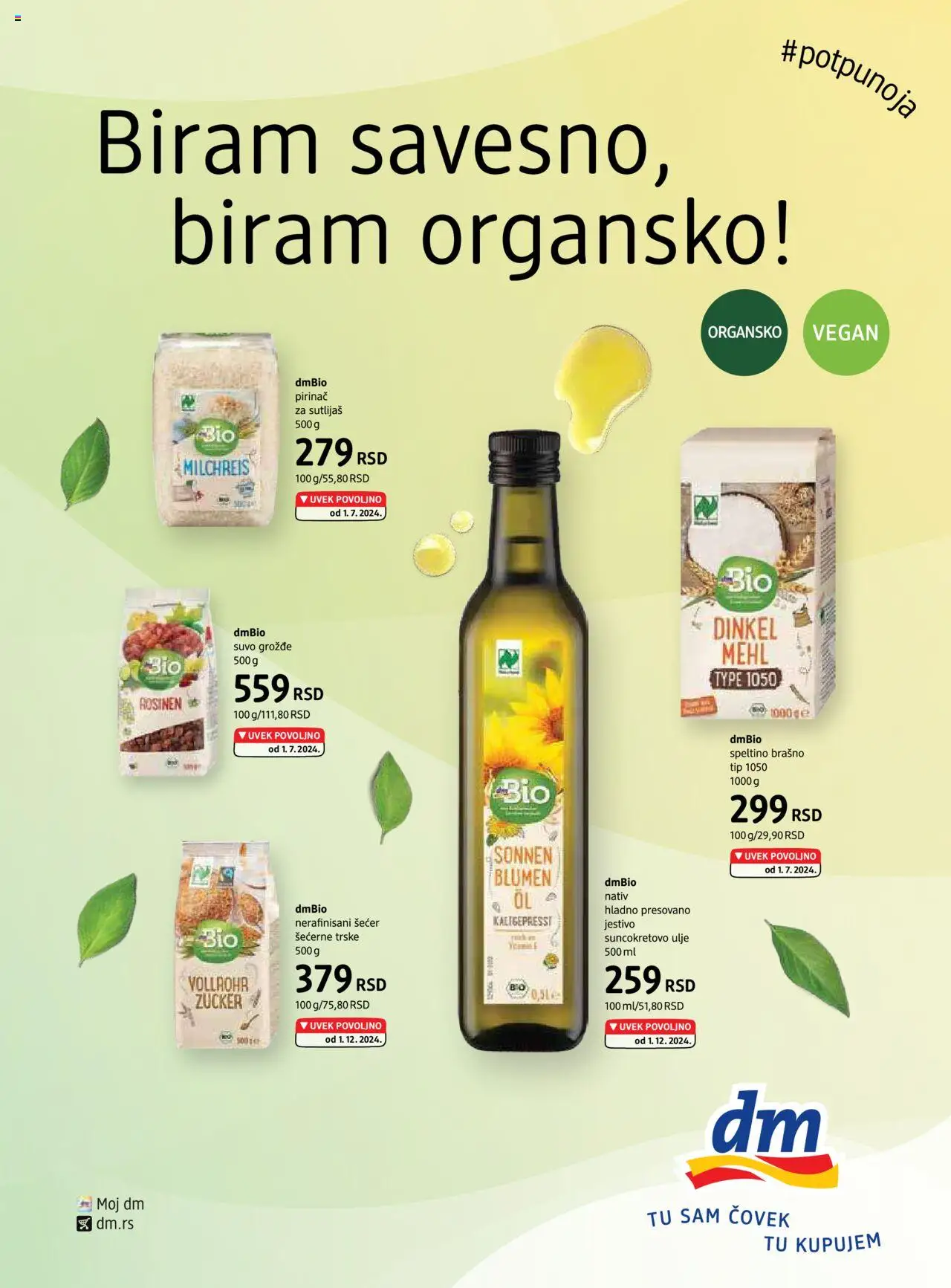 DM Drogerie katalog - važi od 05.08.2025 | Strana: 59 | Proizvode: Brašno, Ulje, Suncokretovo ulje, Pirinač