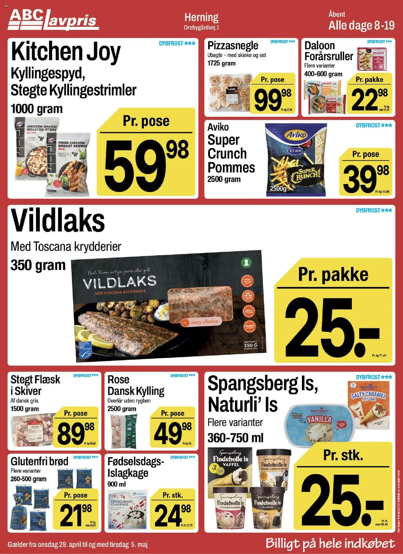 Abc Lavpris tilbudsavis – gyldig fra 29.04.2026 | Side: 6 | Produkter: Skinke, Lakrids, Hindbær, Is