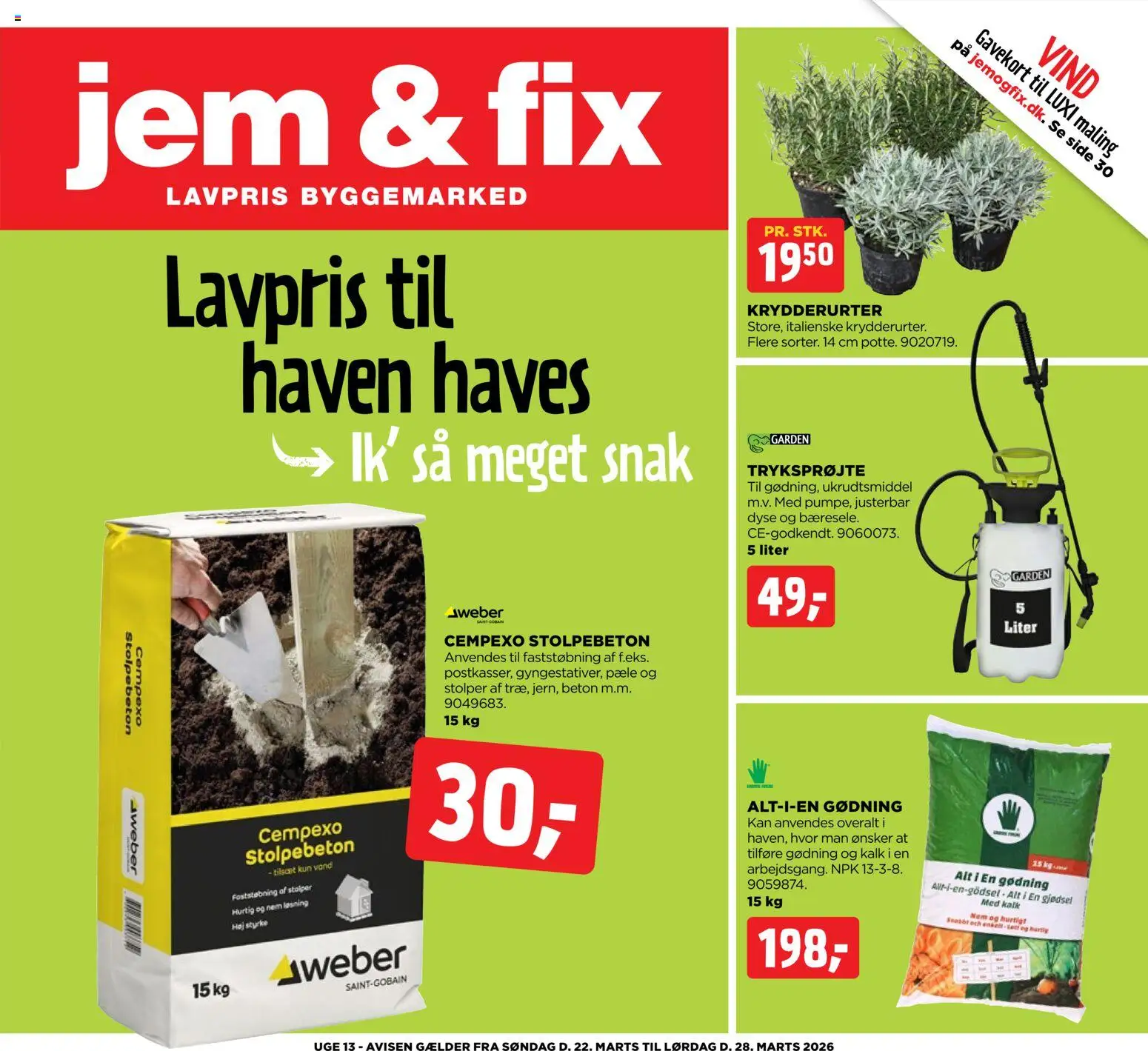 Jem & fix tilbudsavis – gyldig fra 22.03.2026 | Side: 1 | Produkter: Maling