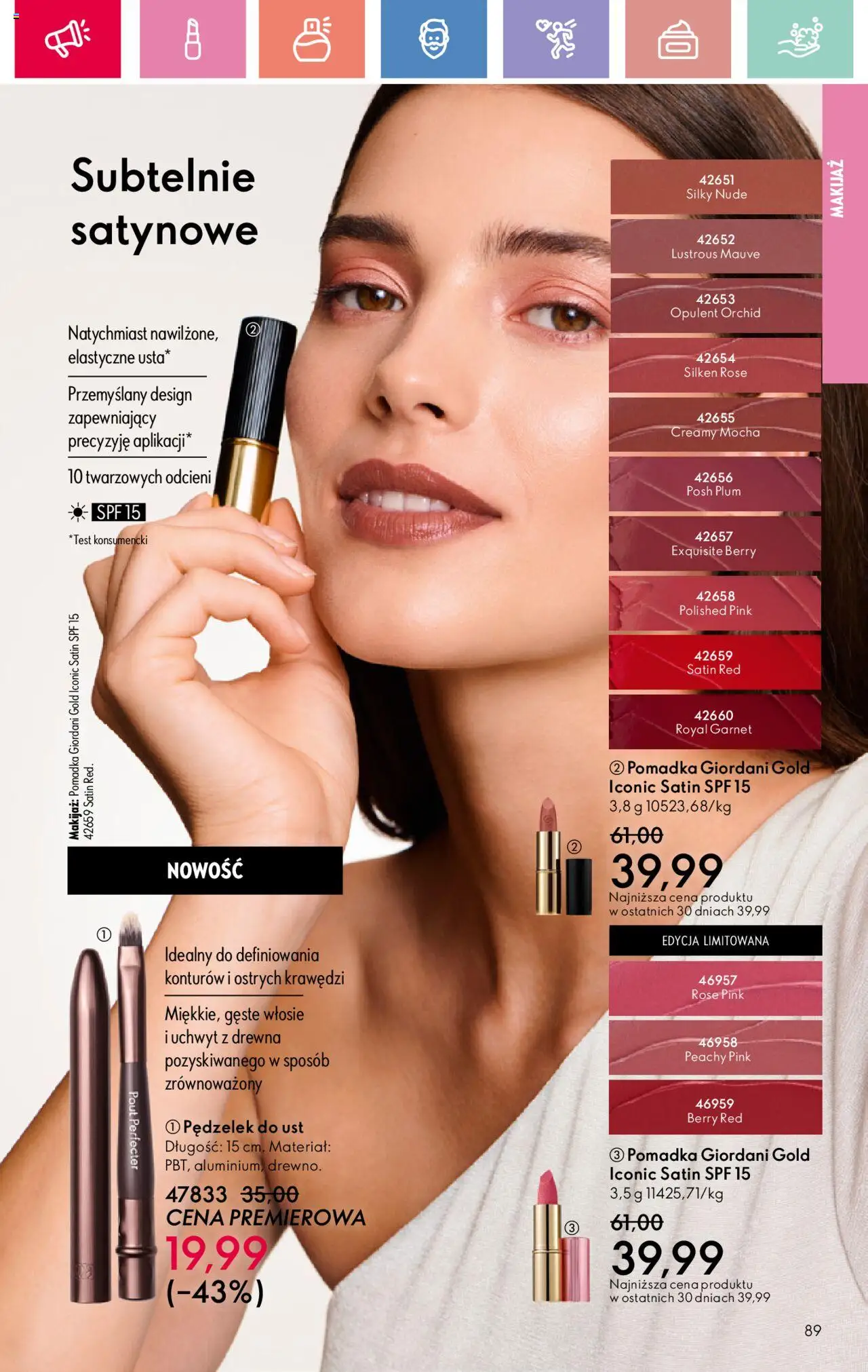 Oriflame Katalog 11 2025 od 27.07.2025 | Strona: 89 | Produkty: Pomadka, Makijaż