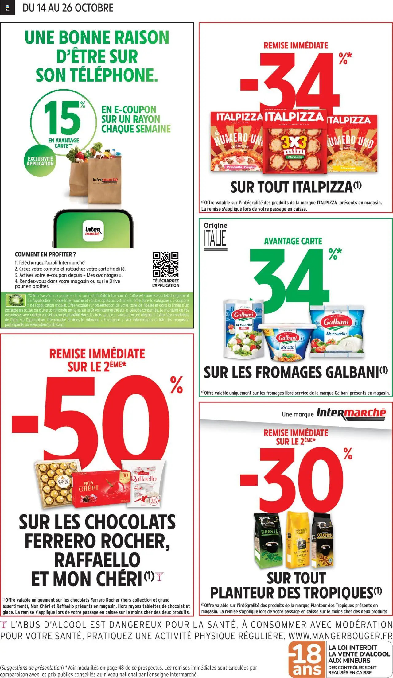 {H1} | Page: 2 | Produits: Ferrero rocher, Raffaello, Café, Chocolat