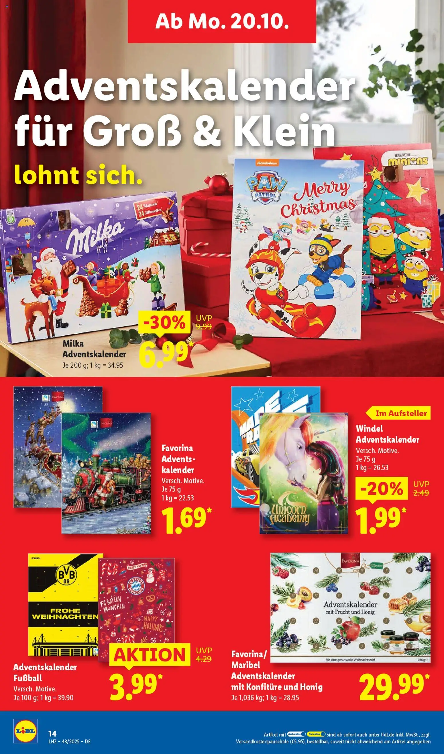 Lidl - Prospekt – gültig ab 20.10.2025 | Seite: 28 | Produkte: Milka, Fußball