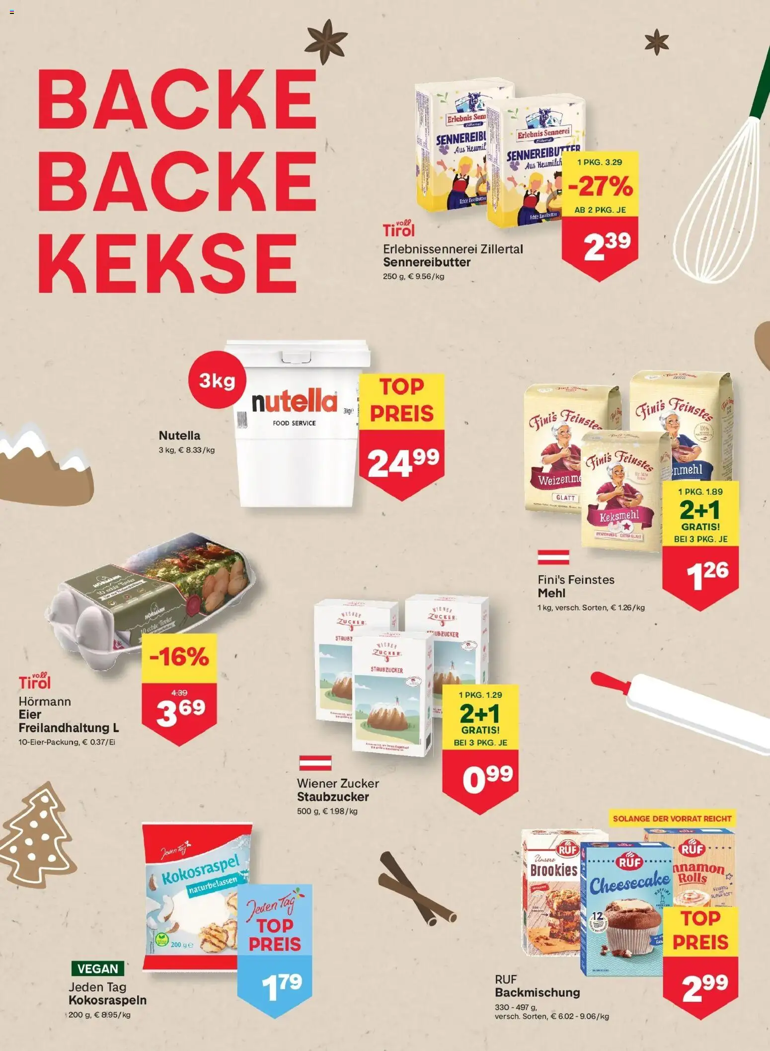 MPREIS Altenmarkt gültig ab 30.10.2025 | Seite: 8 | Produkte: Kekse, Zucker, Eier