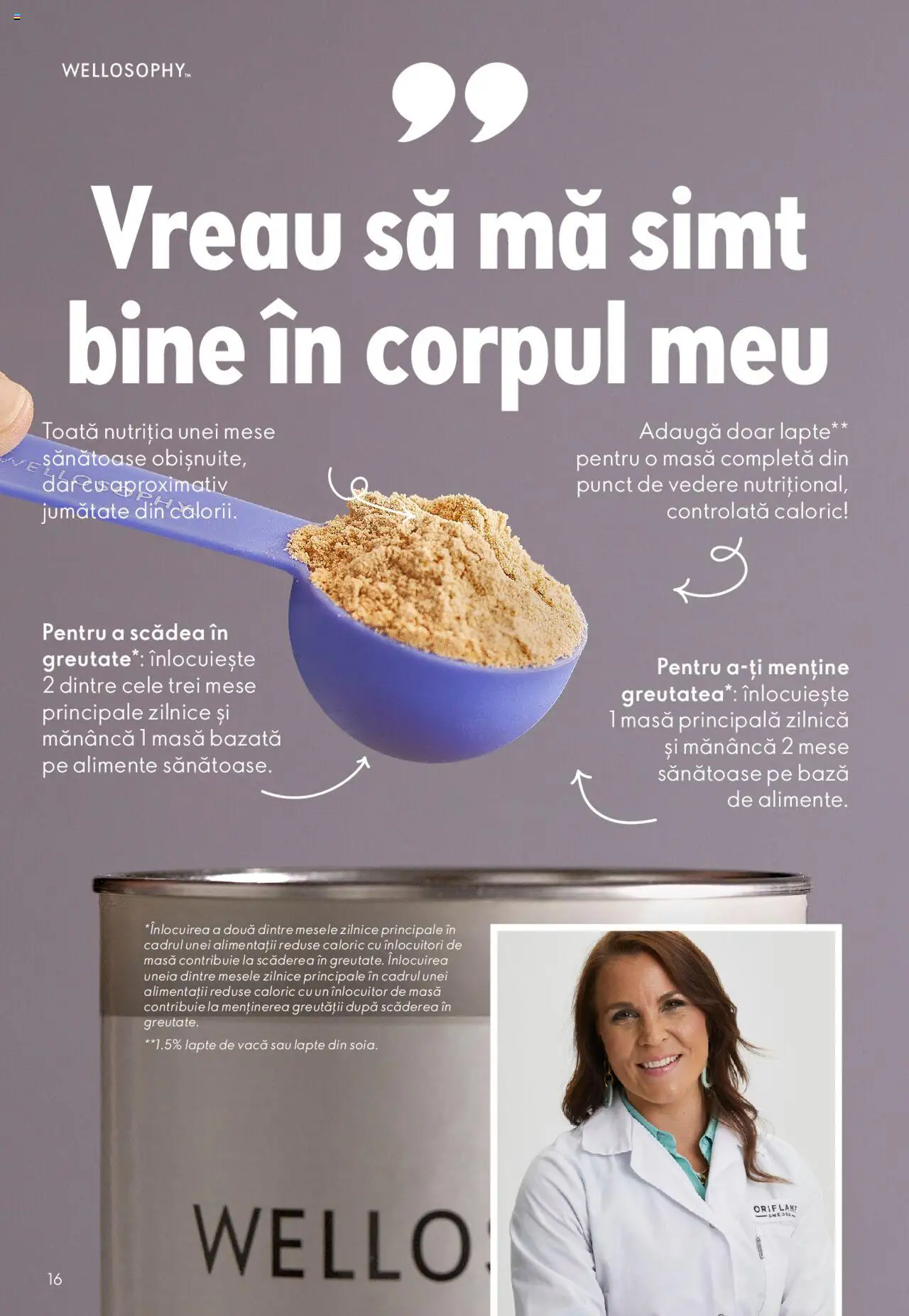 Oriflame catalog - Wellosophy – valabil de la 31.10.2023 | Pagină: 16 | Produse: Masă, Lapte