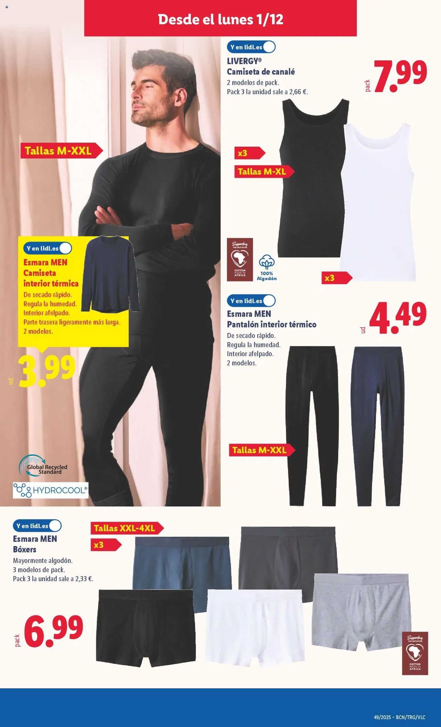 Lidl folleto de bazar │ válido desde el 01.12.2025 | Página: 19 | Productos: Boxers