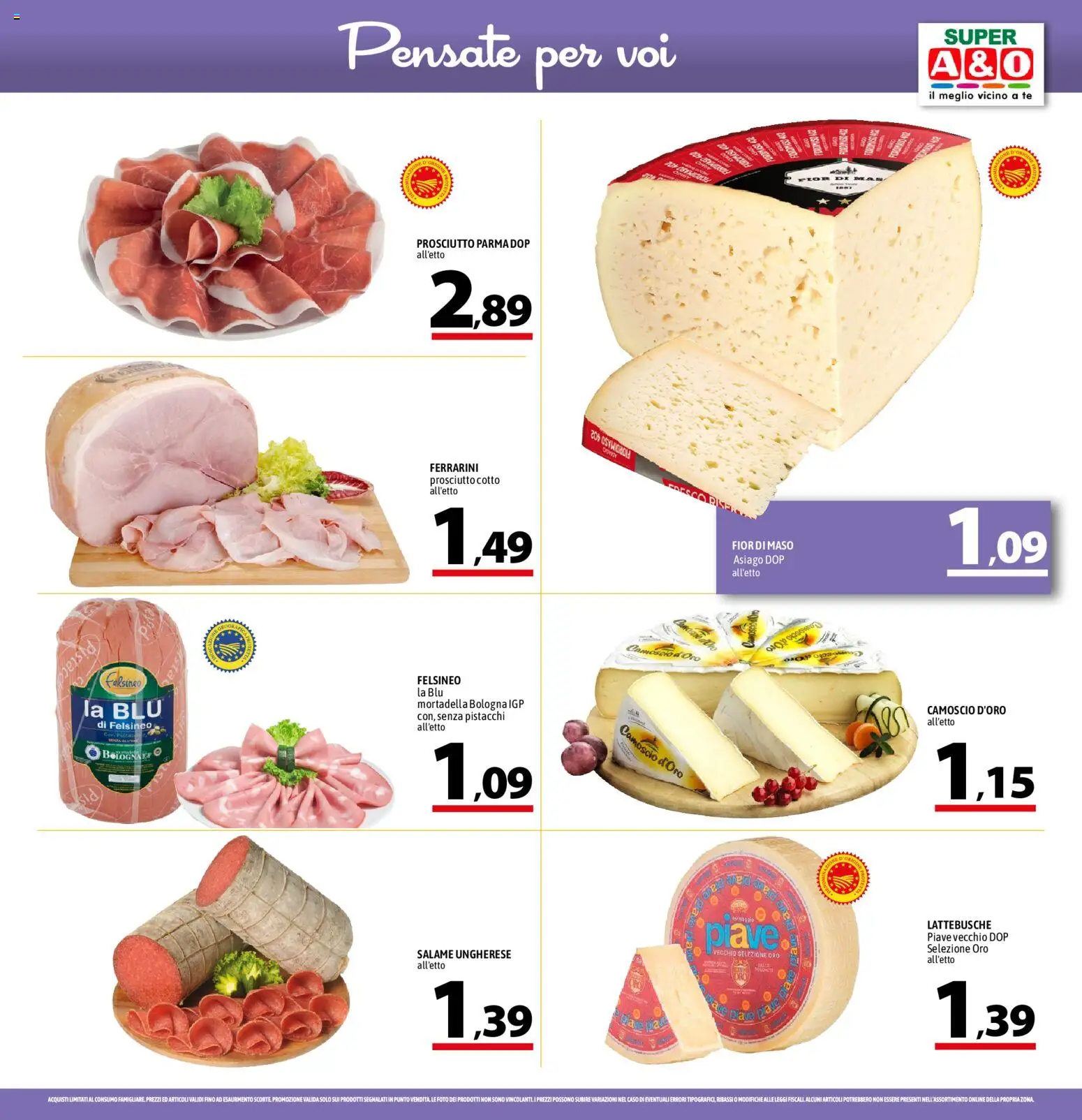 Volantino A&O del 26.03.2026 | Pagina: 5 | Prodotti: Prosciutto Cotto, Prosciutto, Mortadella, Pistacchi