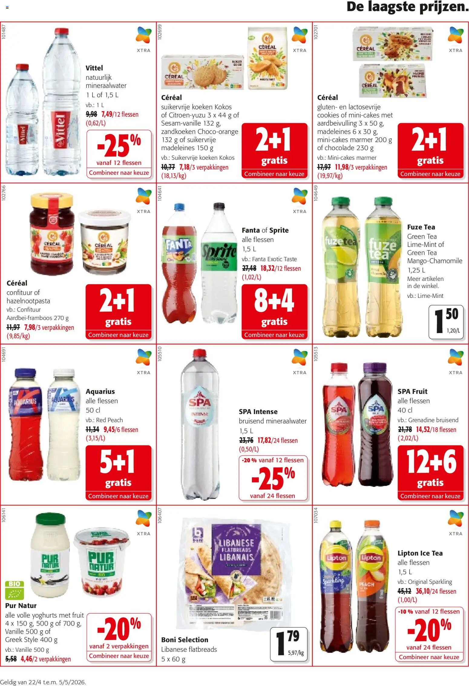 {H1} | Pagina: 18 | Producten: Fanta, Sprite, Fruit, Mineraalwater