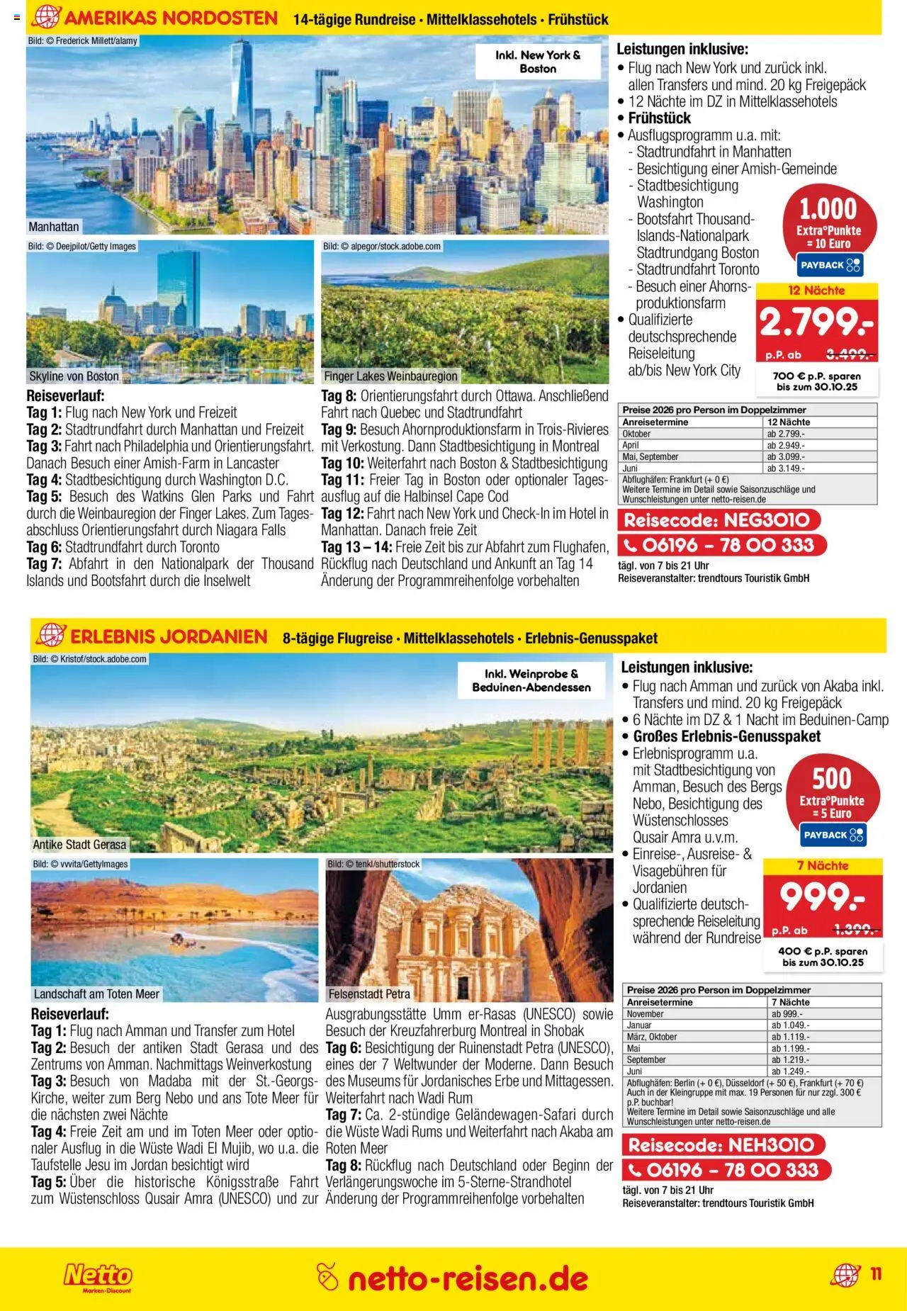 Netto Reisen Prospekt 	 – gültig ab 29.09.2025 | Seite: 11 | Produkte: Philadelphia, Rum, Uhr