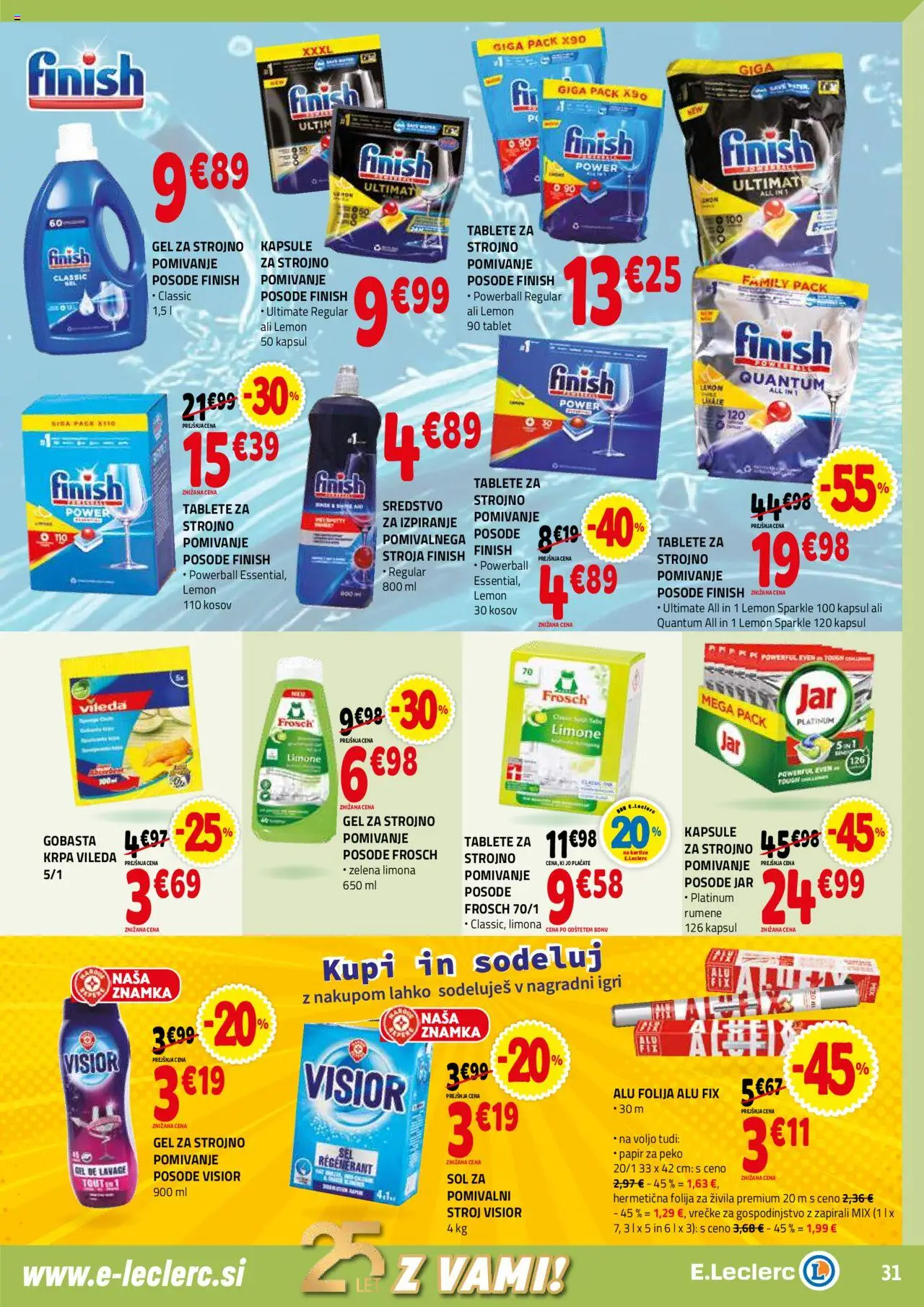 E.leclerc katalog │ velja od 27.08.2025 | Stran: 31 | Izdelki: Folija, Sol, Limona, Zelena