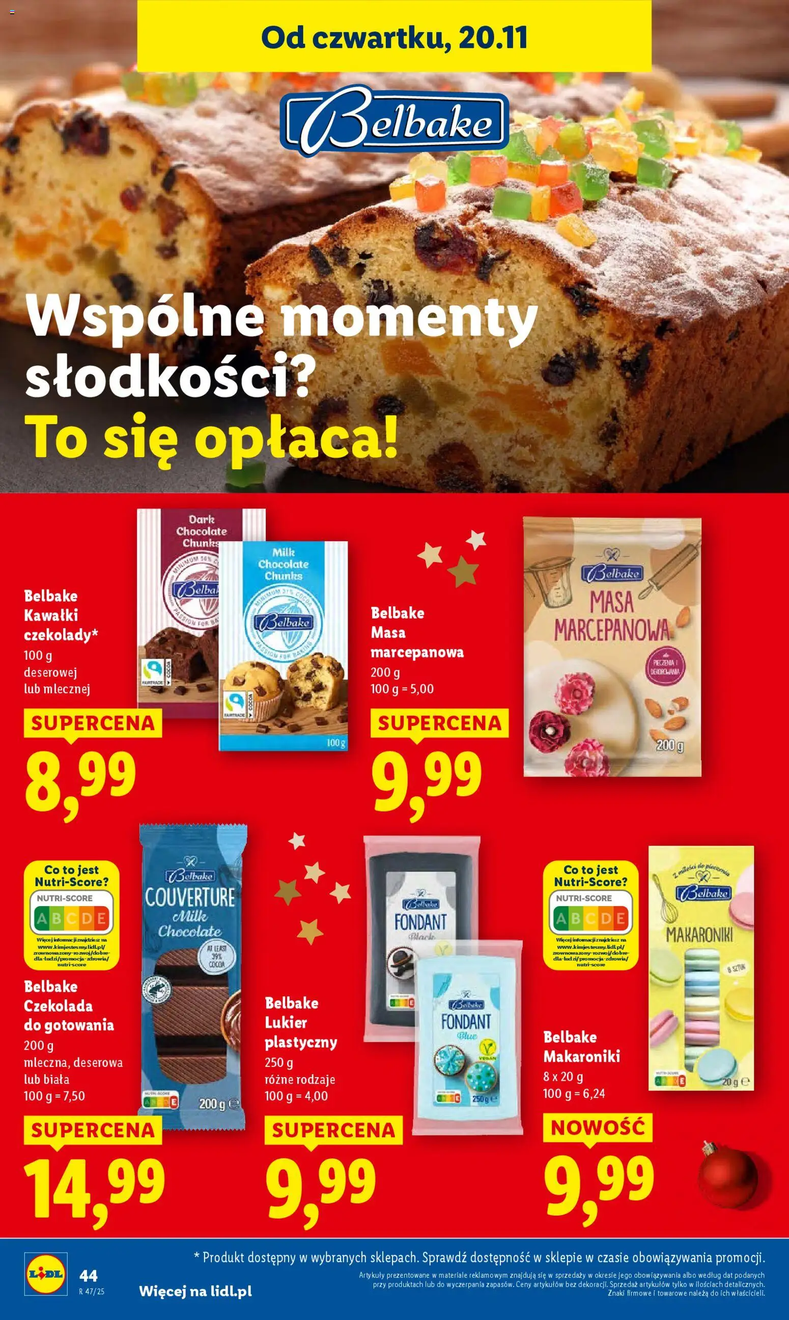 Lidl Gazetka od 20.11.2025 | Strona: 48 | Produkty: Masa marcepanowa, Czekolada
