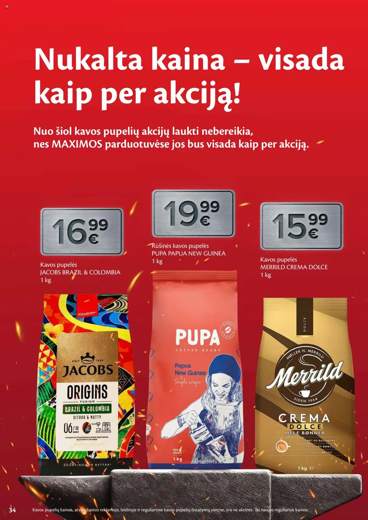 MAXIMA leidinys│galioja nuo 17.06.2025 | Puslapis: 34 | Prekių: Pupelės, Kavos pupelės
