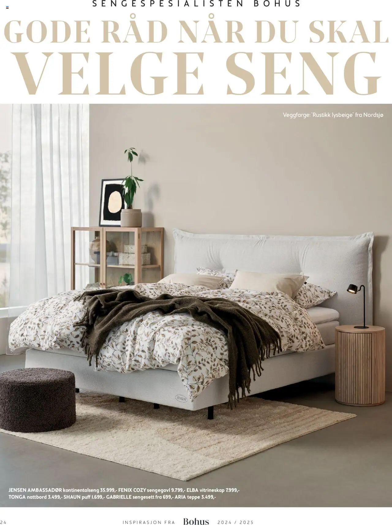  | Side: 24 | Produkter: Kontinentalseng, Nattbord, Sengegavl, Teppe