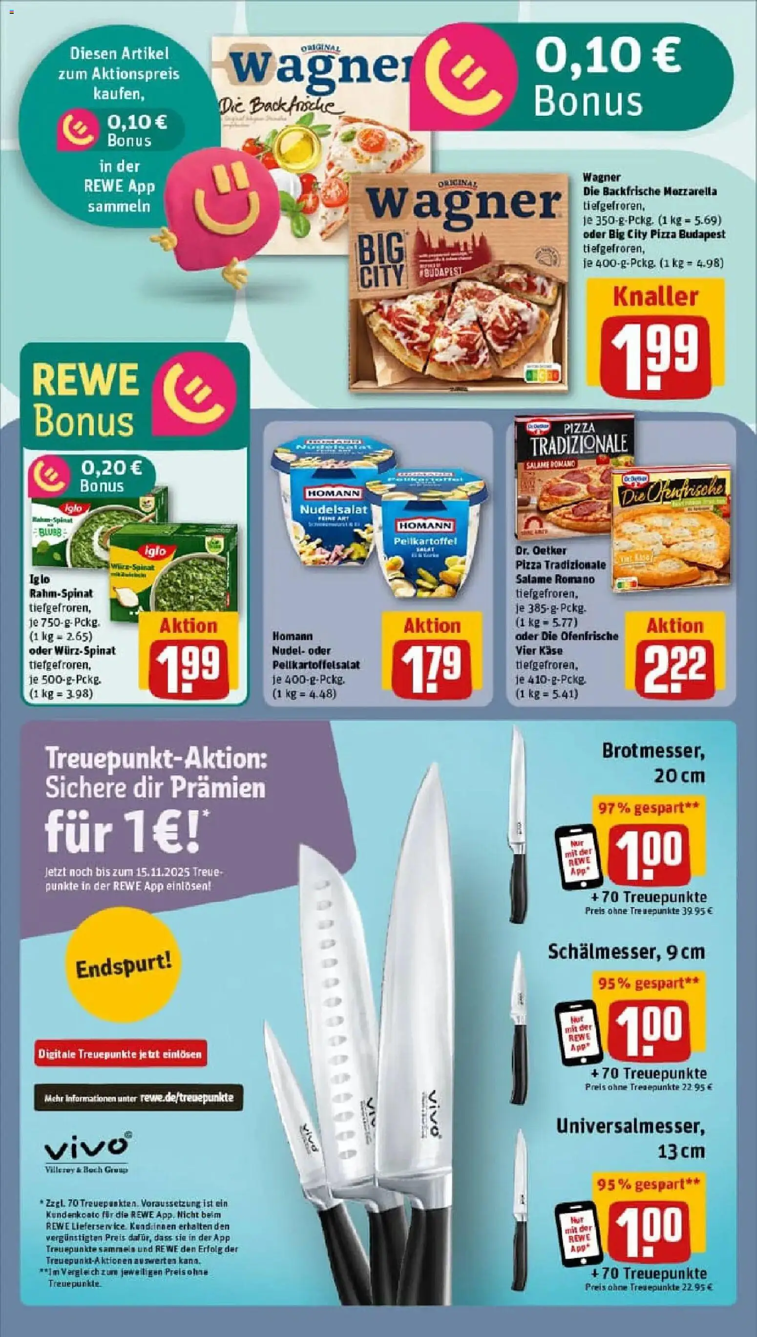 Rewe prospekt Achim / Uesen	 – gültig ab 10.11.2025 | Seite: 14 | Produkte: Vivo, Iglo, Pasta, Pizza
